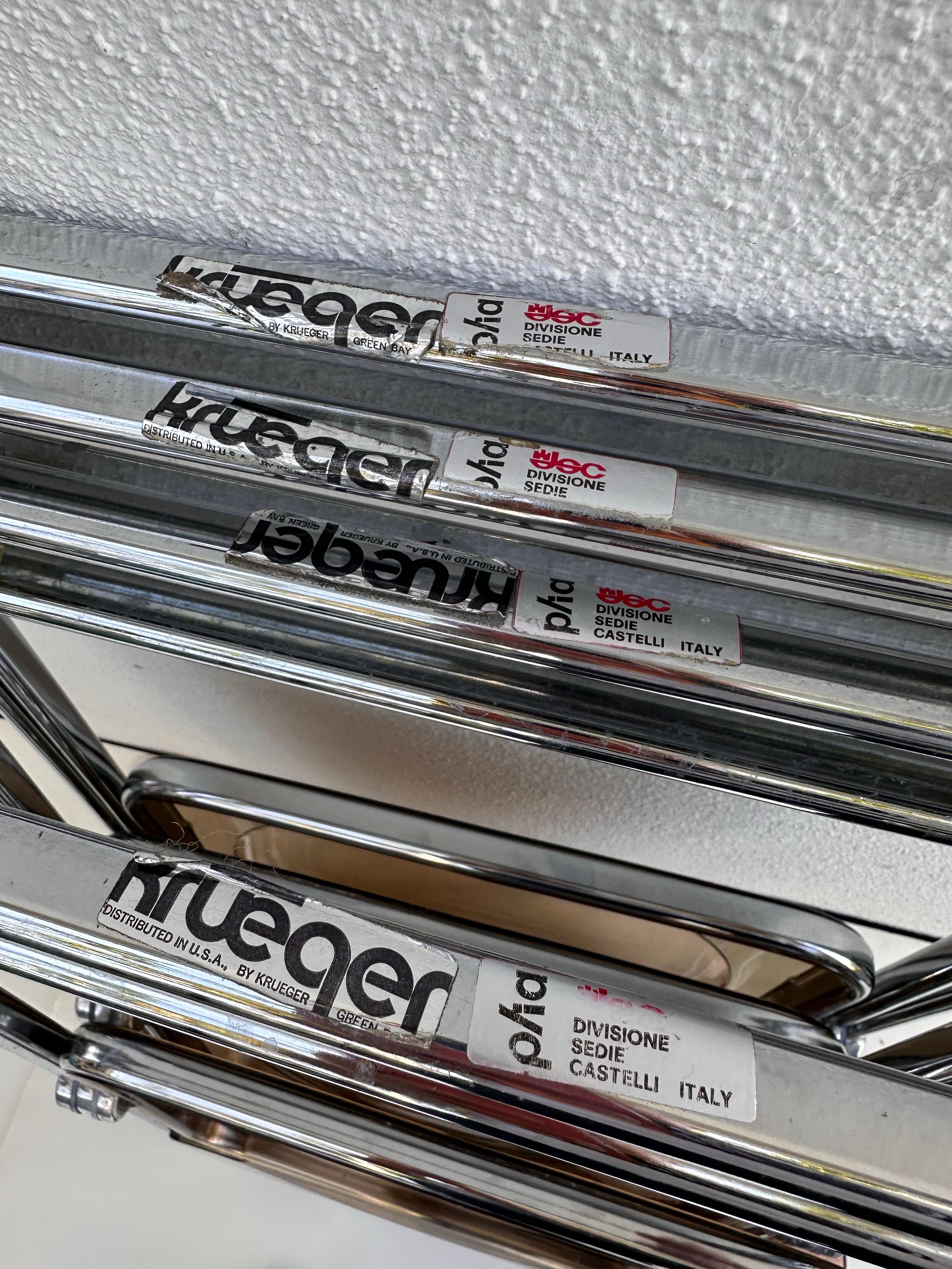 Anonima Castelli Plia Sedie Foldes Giancarlo Piretti Colore Lucite fumé set 4 in vendita 10