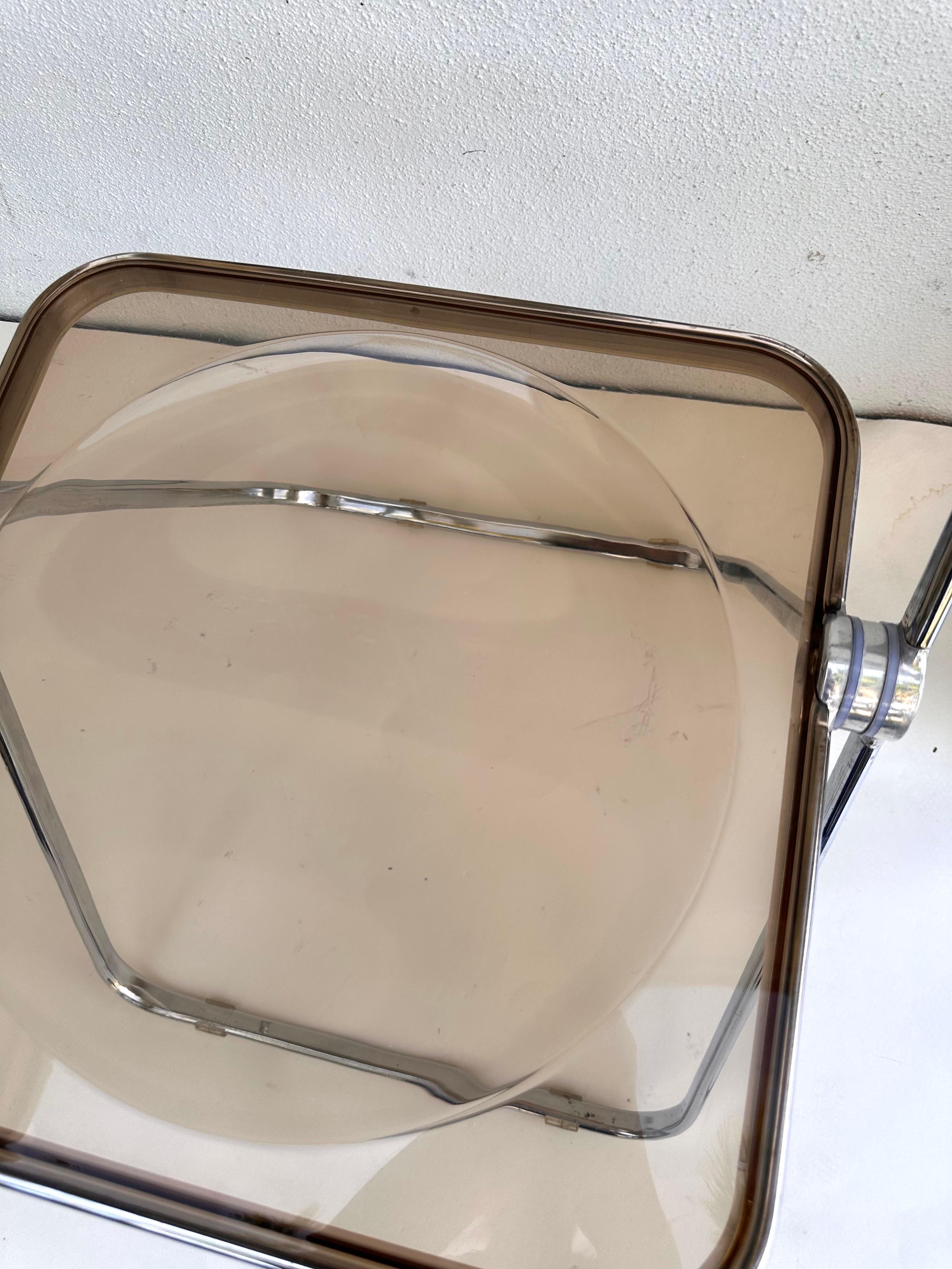 Anonima Castelli Plia Sedie Foldes Giancarlo Piretti Colore Lucite fumé set 4 in vendita 11