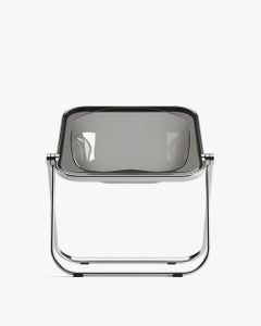 Anonima Castelli Plona Armchair in Black Plexiglas by Giancarlo Piretti, 1970