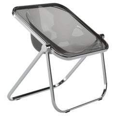 Anonima Castelli Plona Armchair in Black Plexiglas by Giancarlo Piretti, 1970