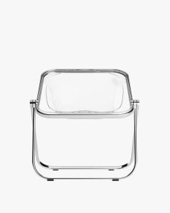 Anonima Castelli Plona Armchair in White Plexiglas by Giancarlo Piretti, 1970