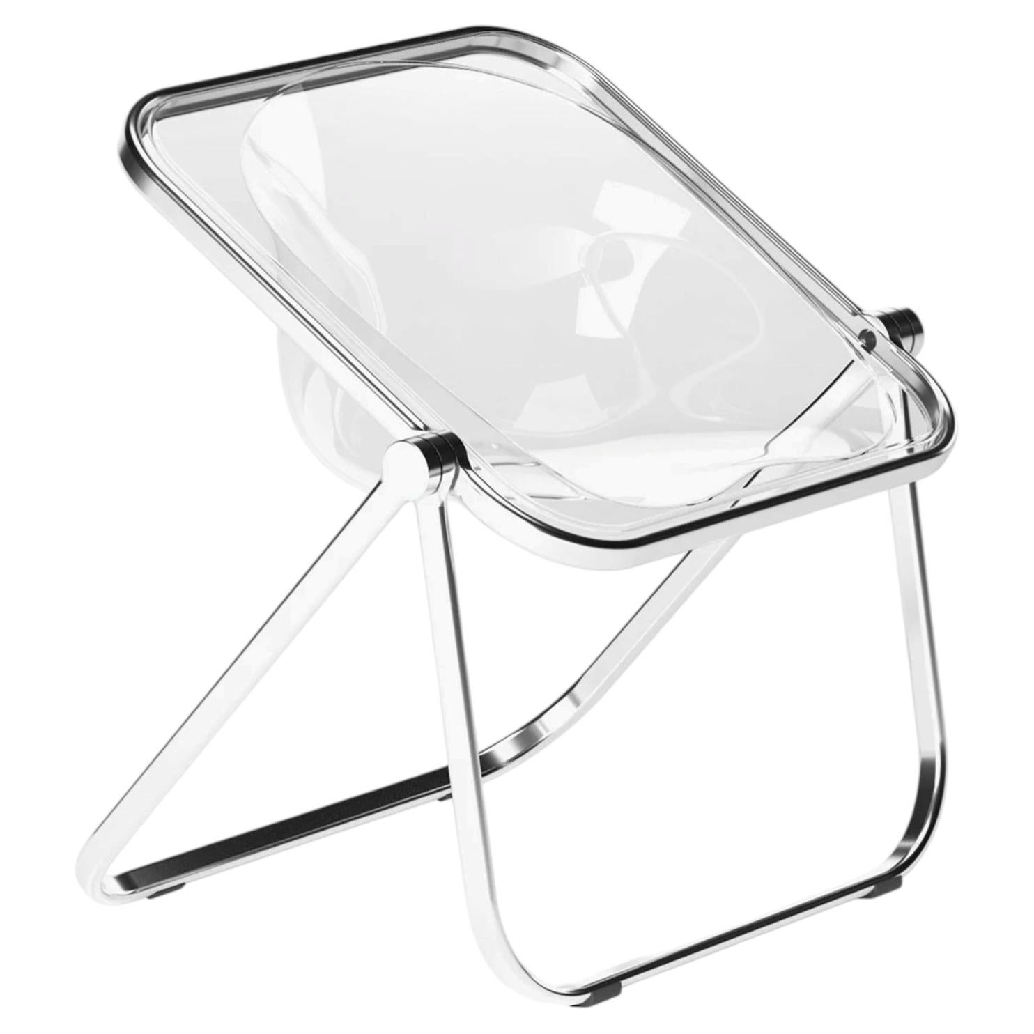 Anonima Castelli Plona Armchair in White Plexiglas by Giancarlo Piretti, 1970 For Sale
