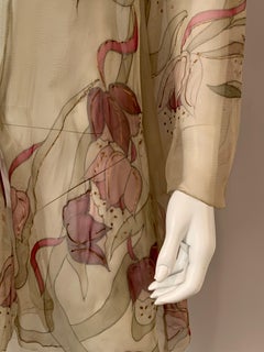Anonymous 1970's Hand Painted Silk Chiffon Jacket