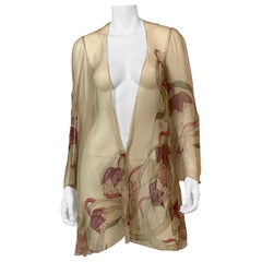 Anonymous 1970's Hand Painted Silk Chiffon Jacket