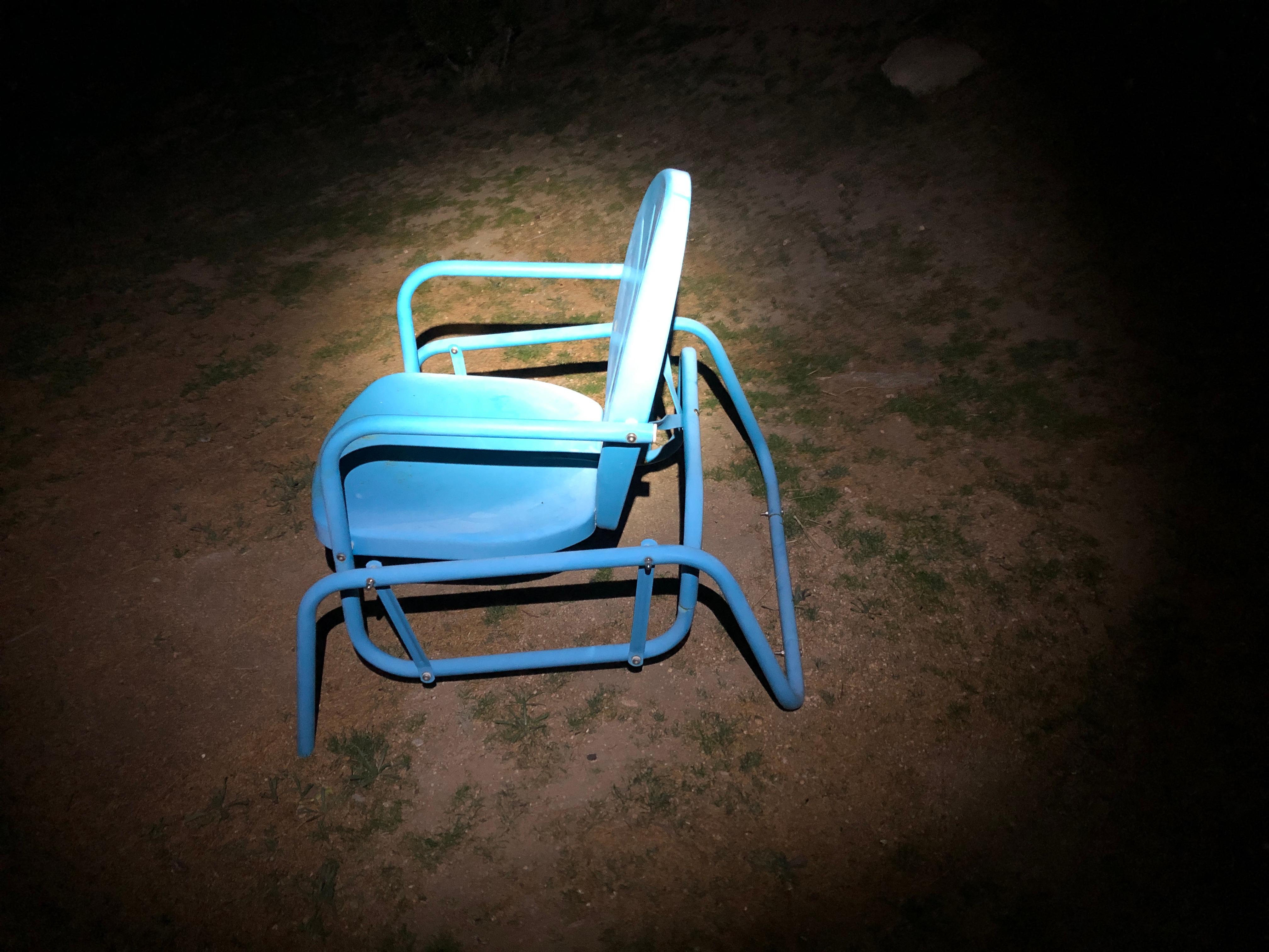 ANONYMOUS Landscape Photograph - Blue Chair (Life on Mars)