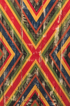 Anonymous Abstract X Geometric Painted Board