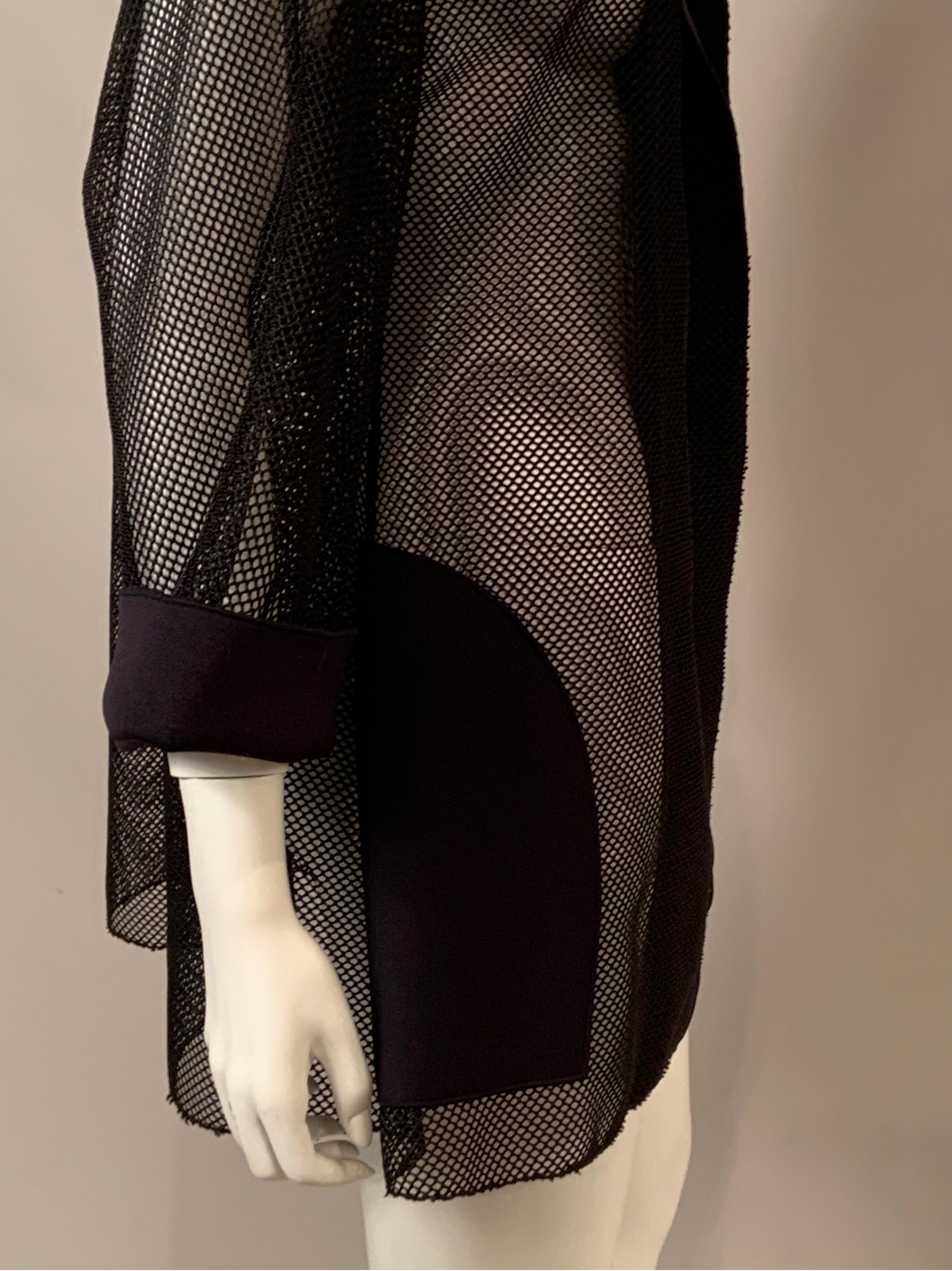 Anonymous Black Mesh or Open Work Swing Jacket  Never Worn 7