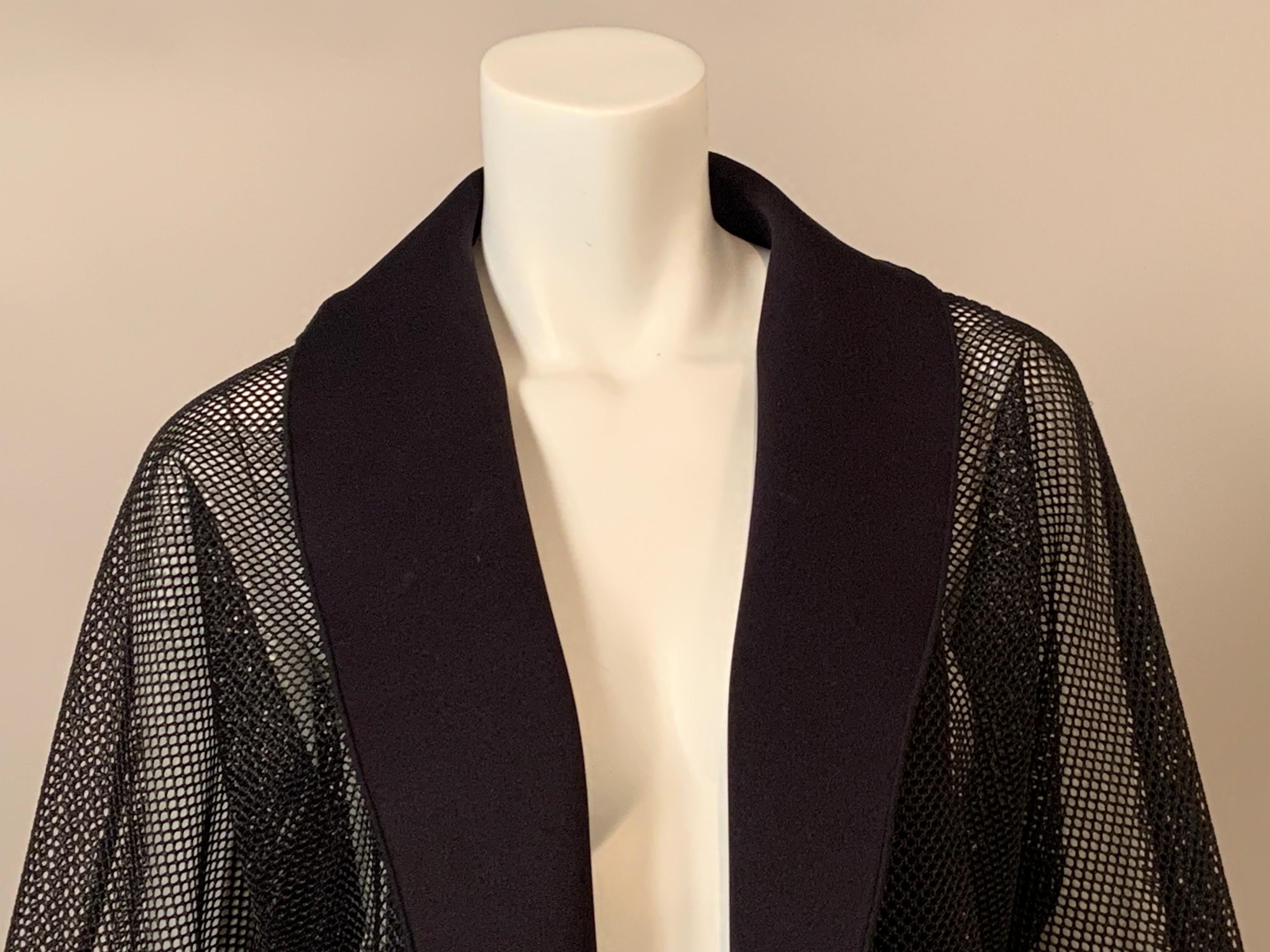 Women's or Men's Anonymous Black Mesh or Open Work Swing Jacket  Never Worn