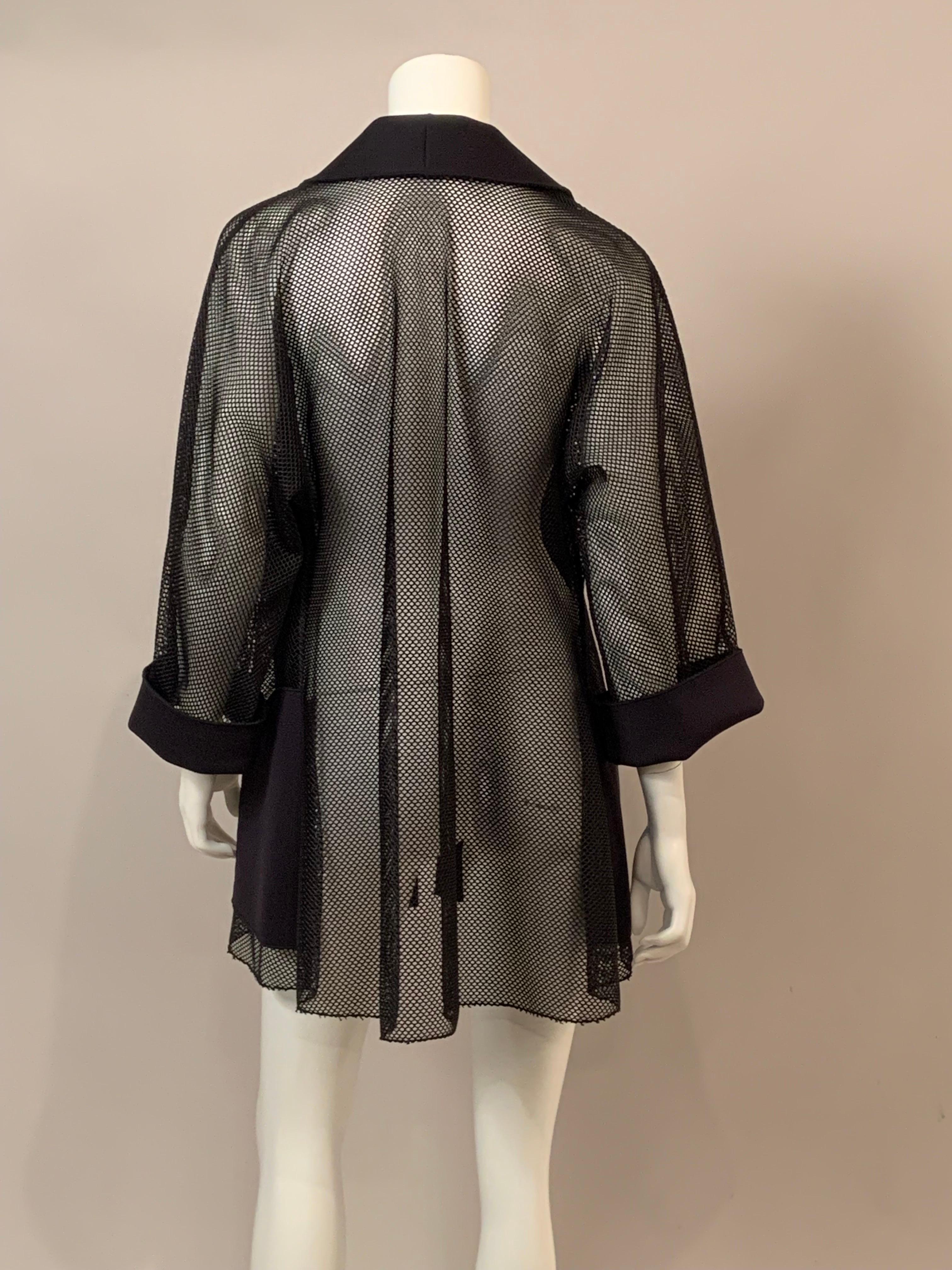 Anonymous Black Mesh or Open Work Swing Jacket  Never Worn 3