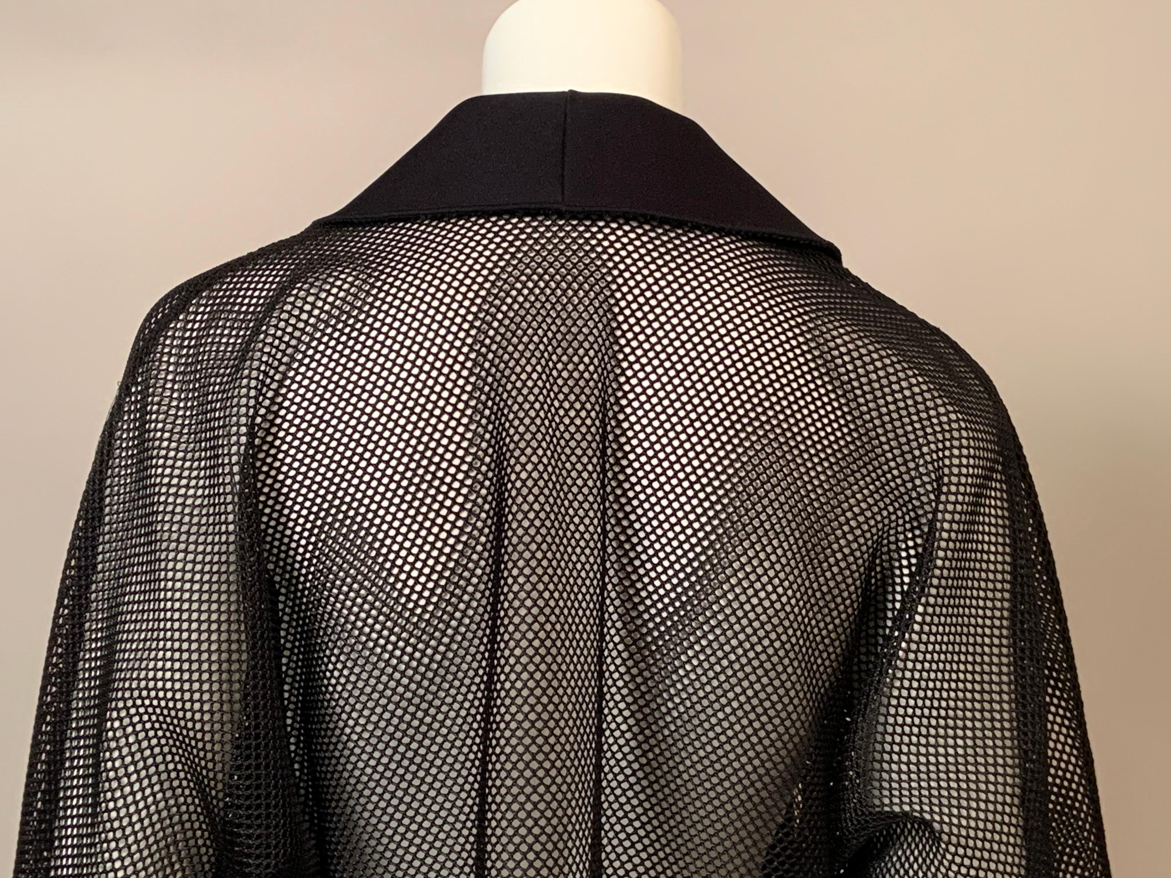 Anonymous Black Mesh or Open Work Swing Jacket  Never Worn 4