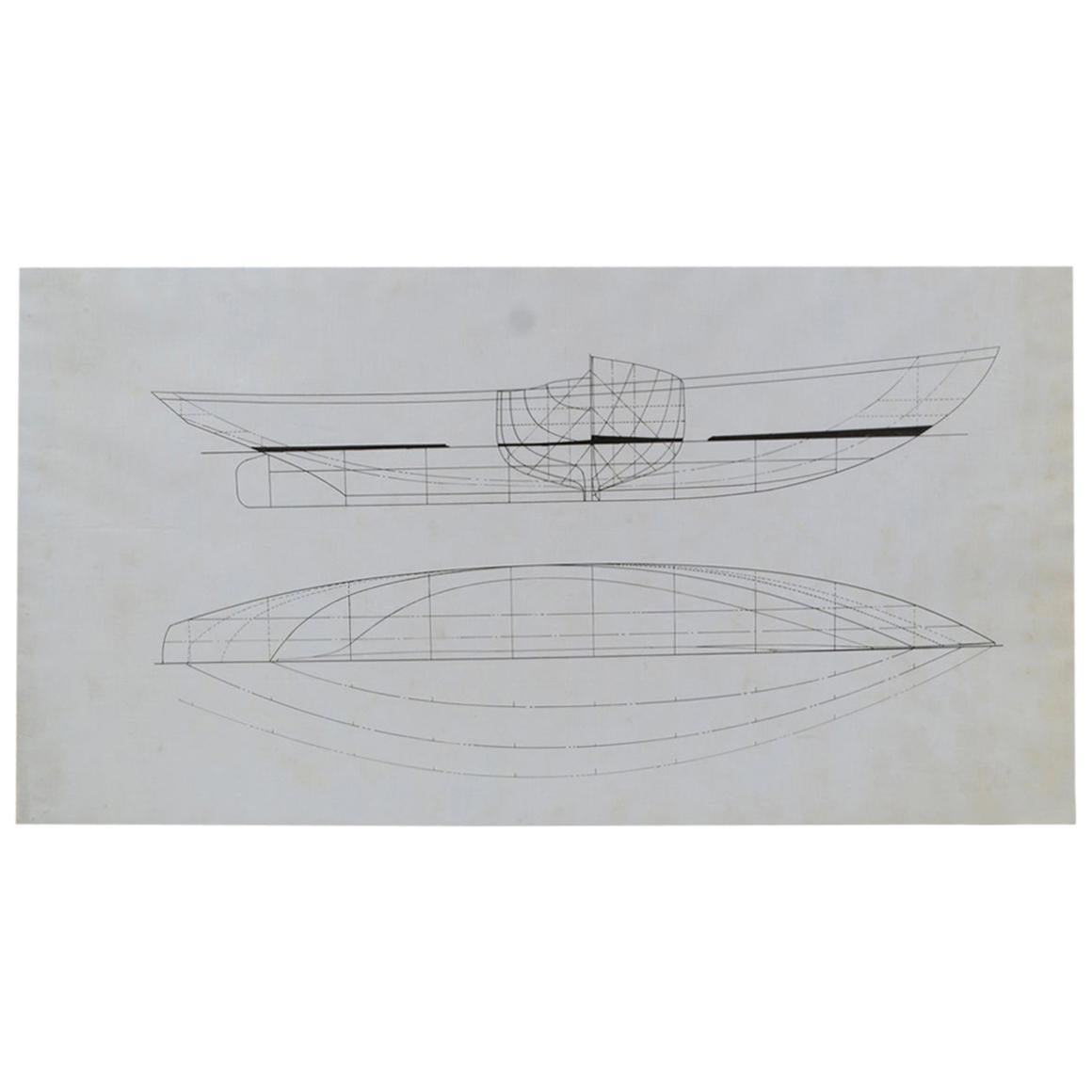 1920s Antique Nautical Anonymous Boat Project from the Uffa Fox Archives