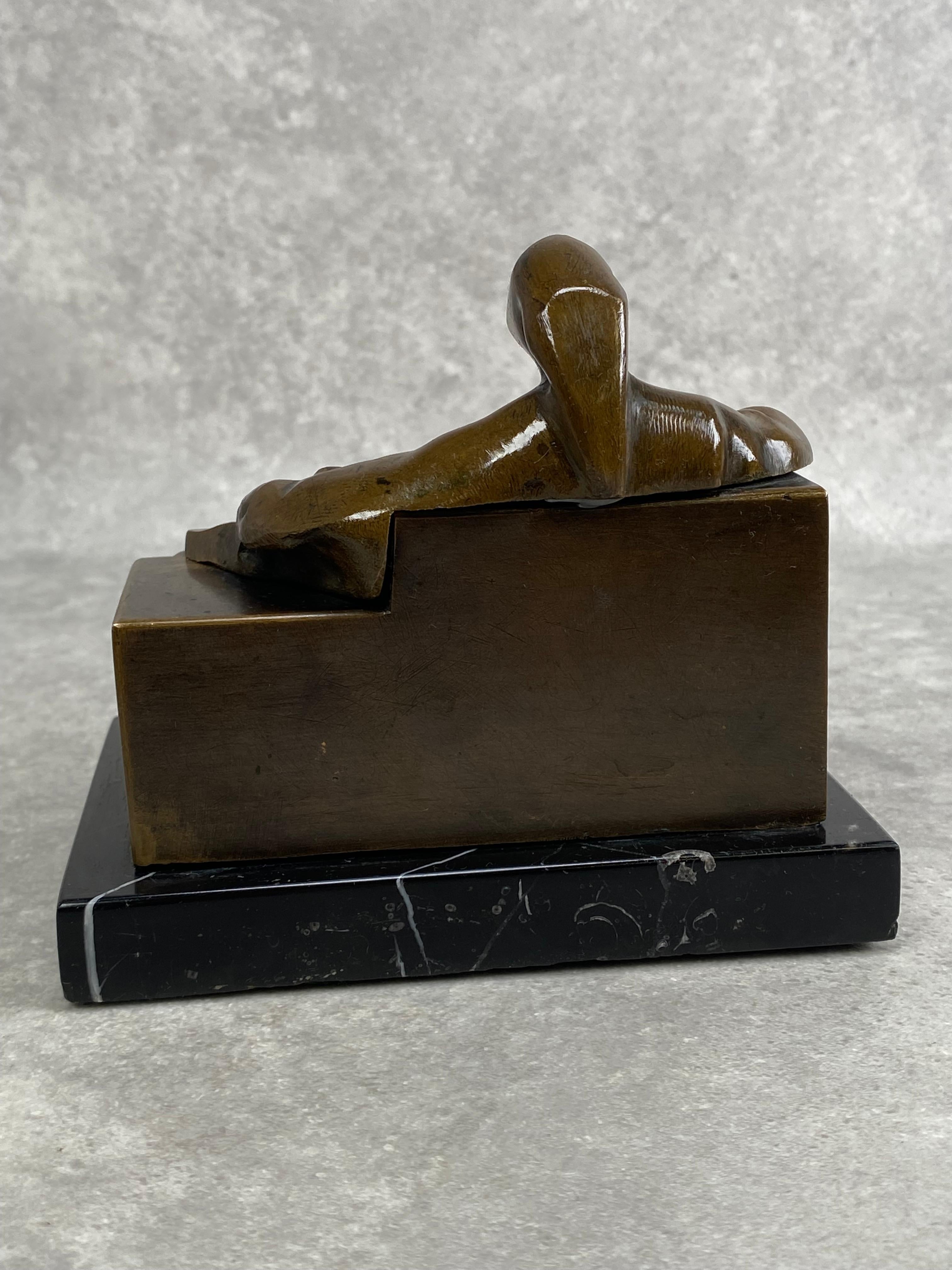 Inizio XX secolo Busto in bronzo anonimo di Miklos Ligeti Budapest in vendita