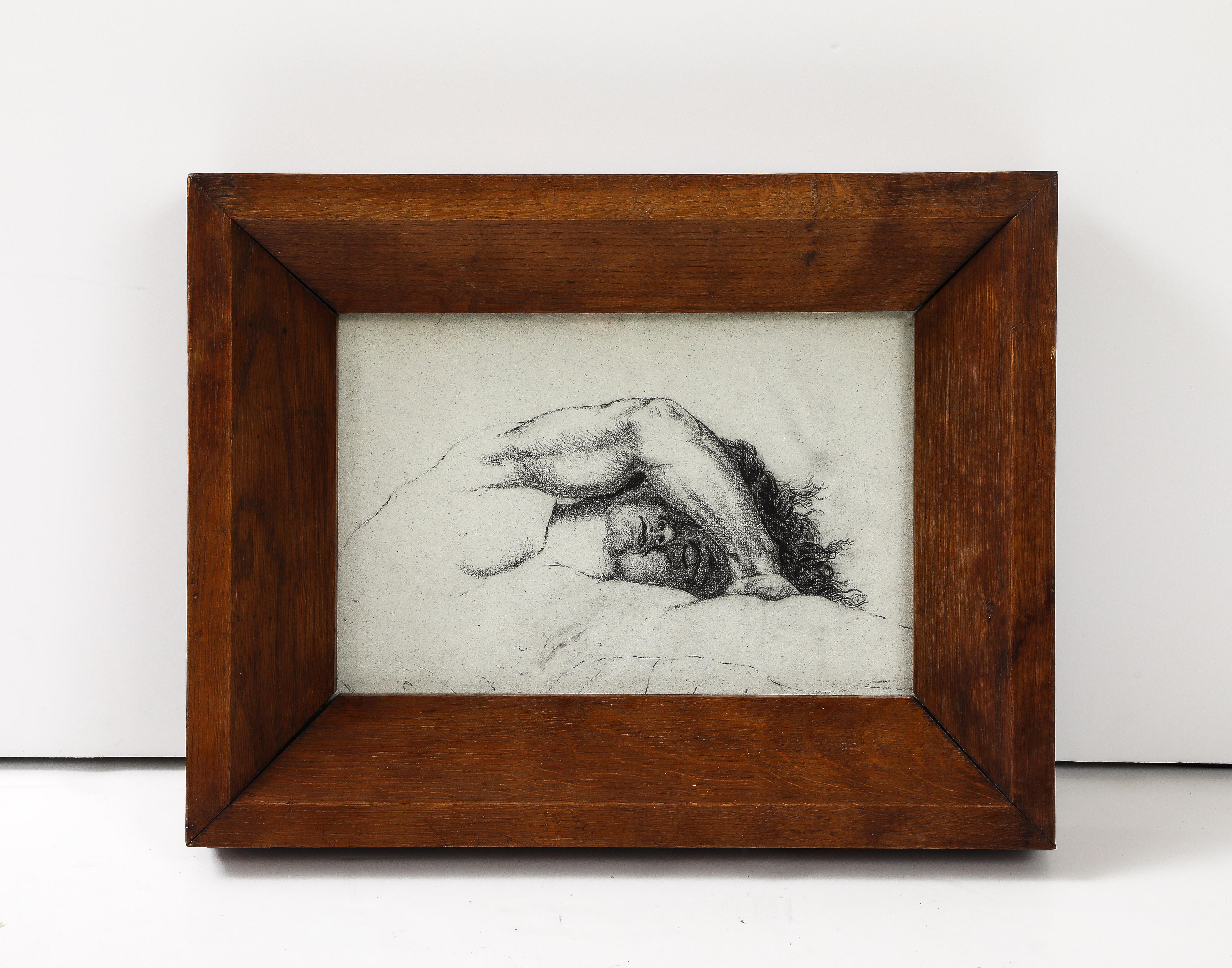 Anonymous, Drawing of Stretching Man, French, c. 1930
ink, graphite

H: 16.6 by 13 by 2.75 in.

Original Frame