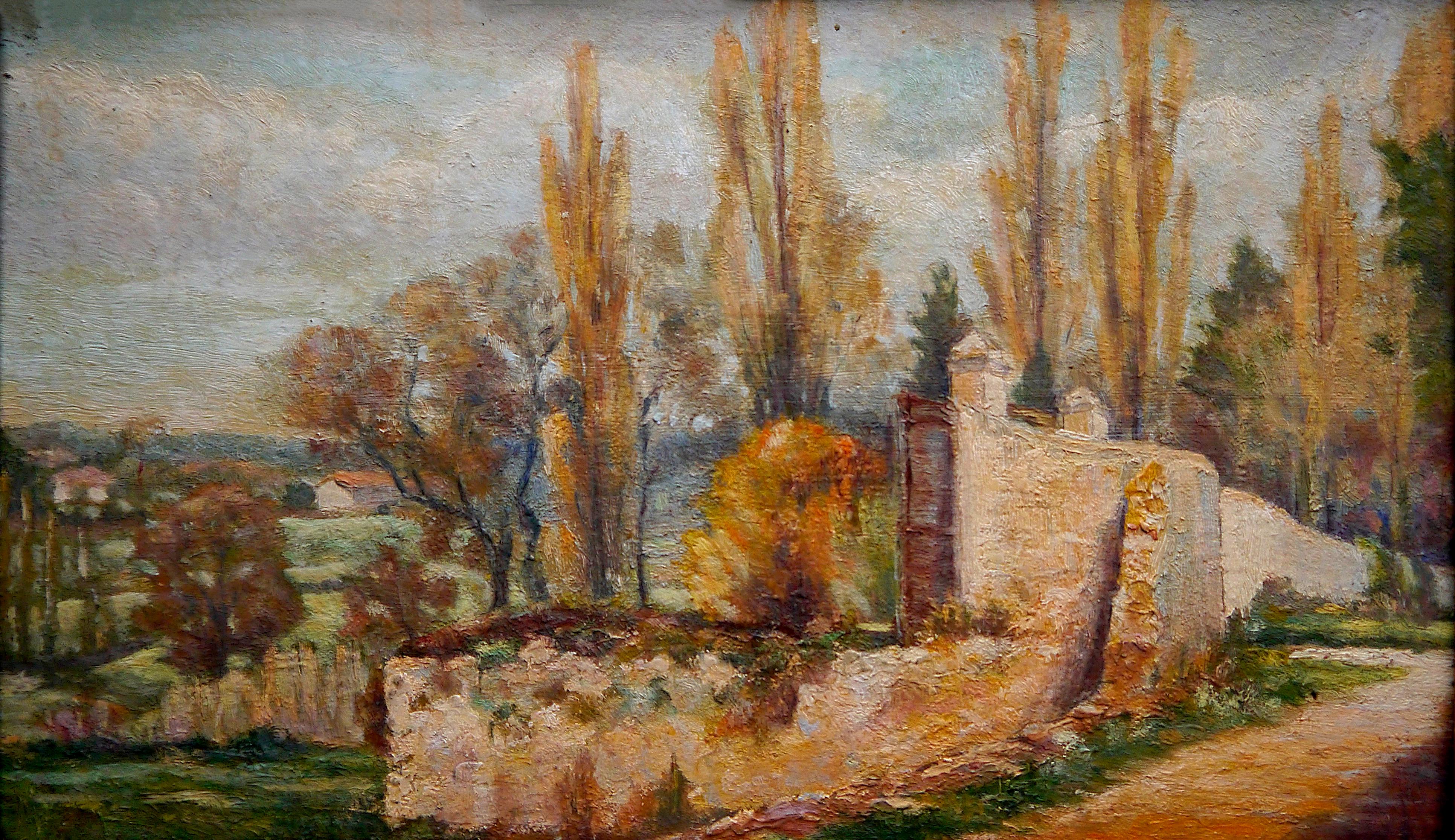 Escuela francesa  paisaje Pintura al óleo  Postimpresionista - Painting de Anonymous French Master