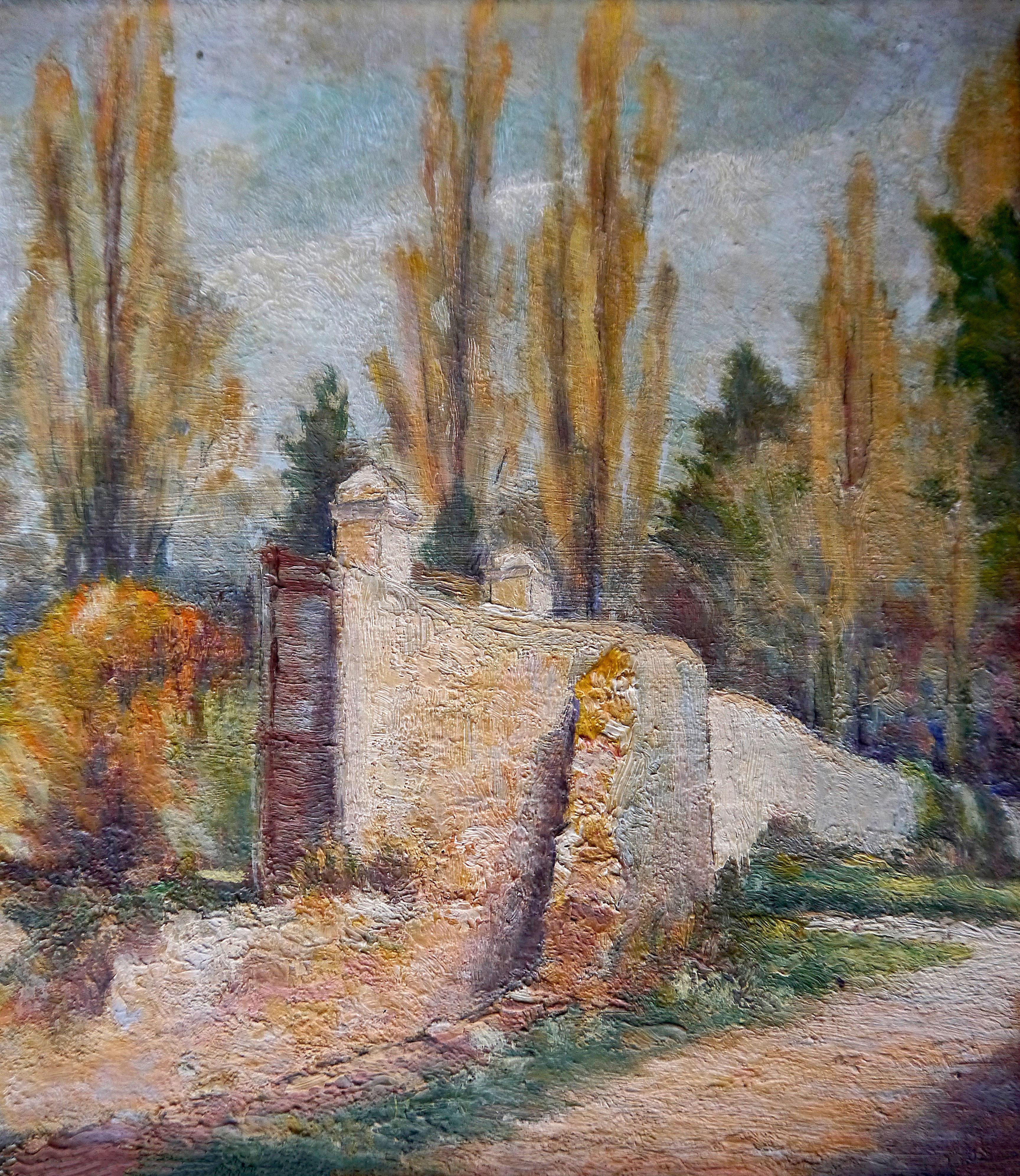 Escuela francesa  paisaje Pintura al óleo  Postimpresionista - Landscape Painting Negro de Anonymous French Master