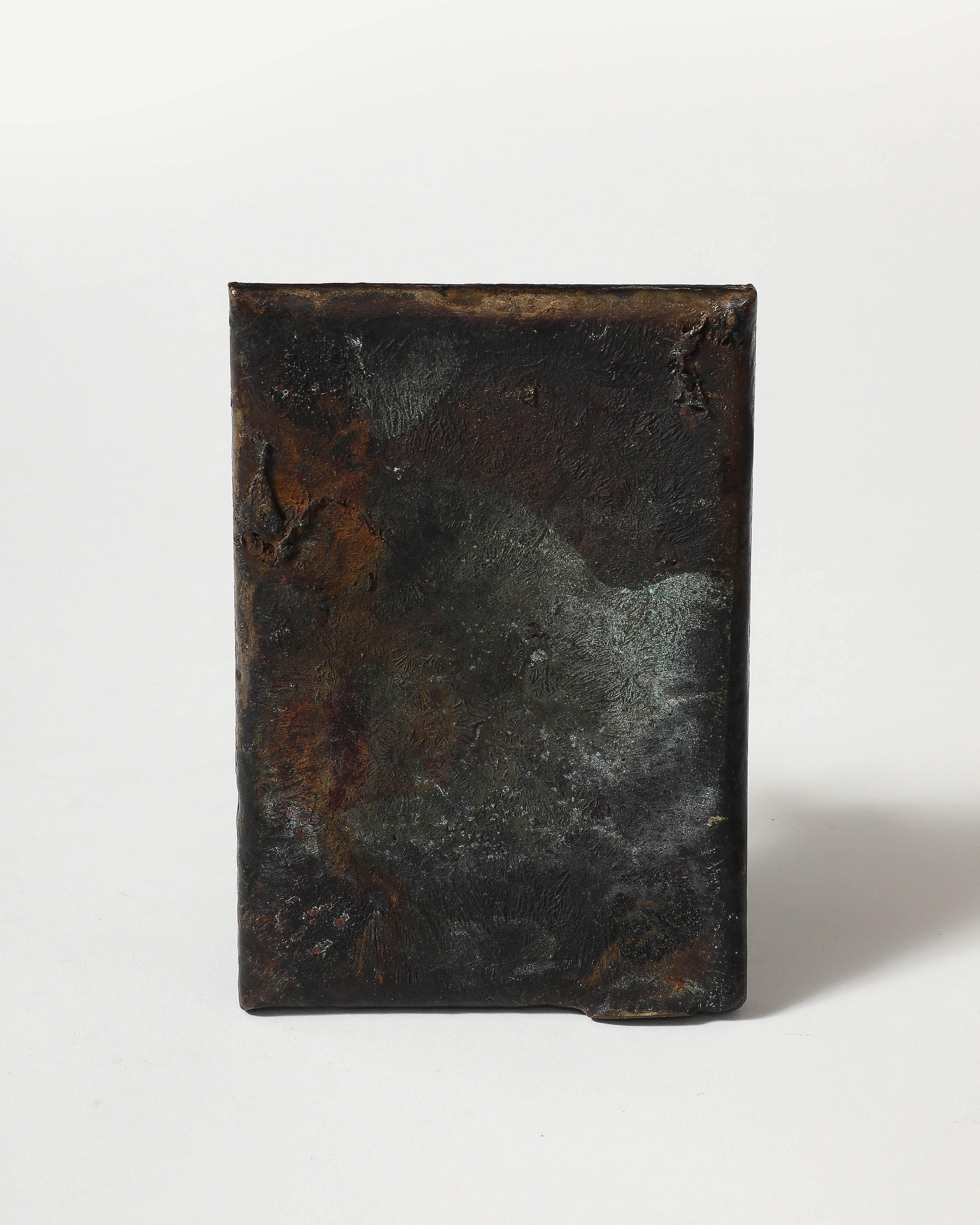 Anonymous Geometric Landscape Sculpture in Patinated Cast Iron, US, 20th C For Sale 12