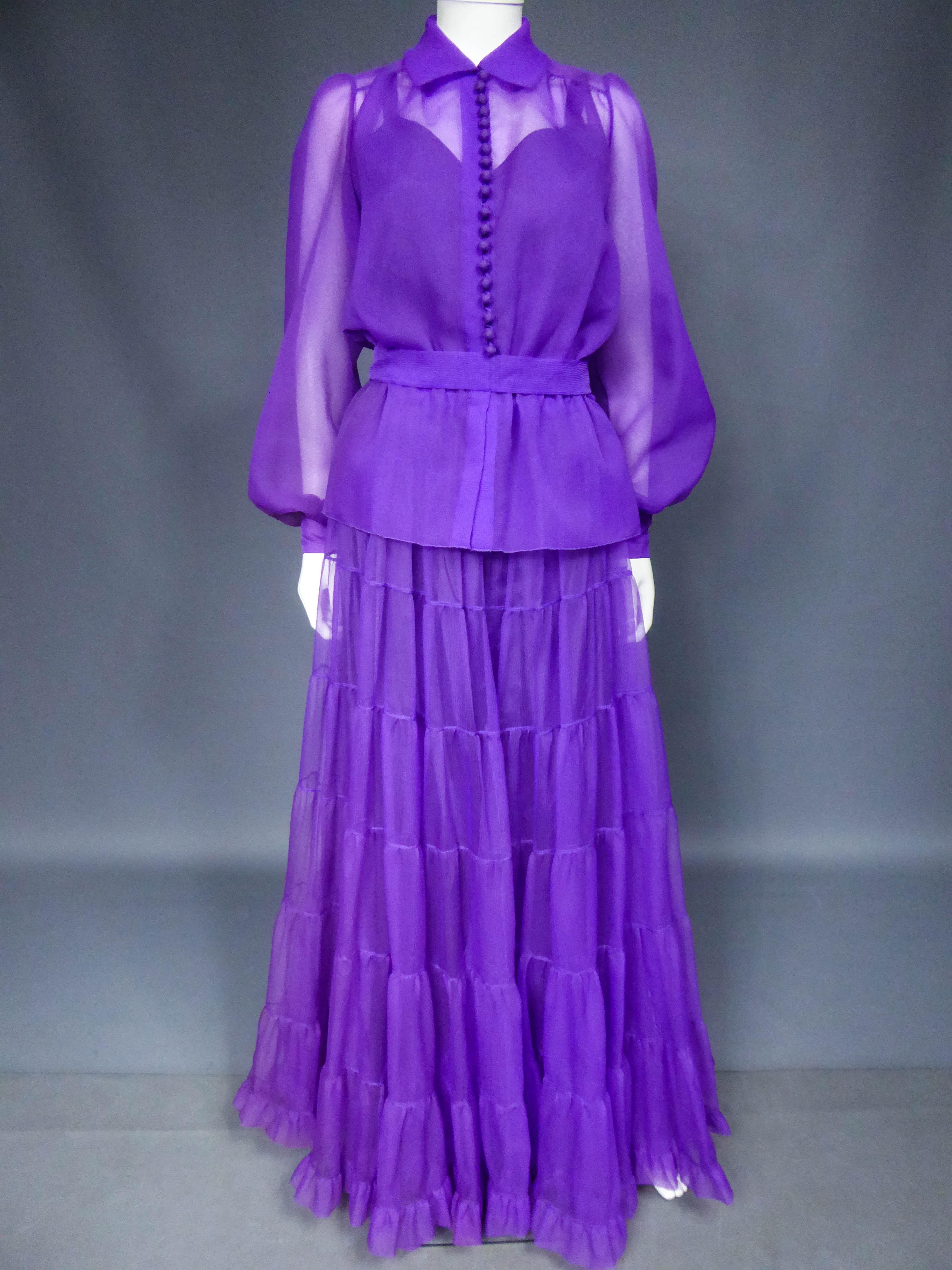 purple organza dress