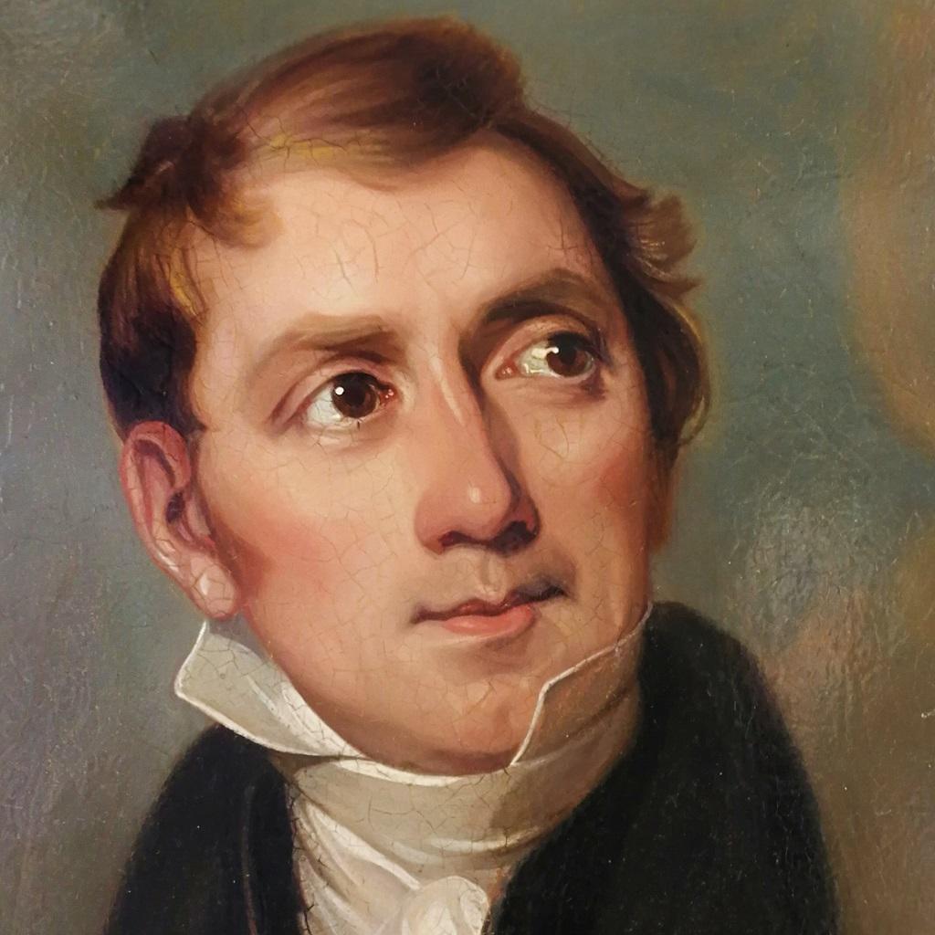 Portrait of a Gentleman - Oil on Canvas by Anonymous Artist End of 19th Century - Painting by Unknown