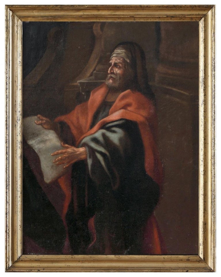 Unknown The Philosopher Oil On Canvas By Anonymous Neapolitan