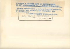 L'anniversario della fondazione del Partito Fascista - Foto originale d'epoca - 1935