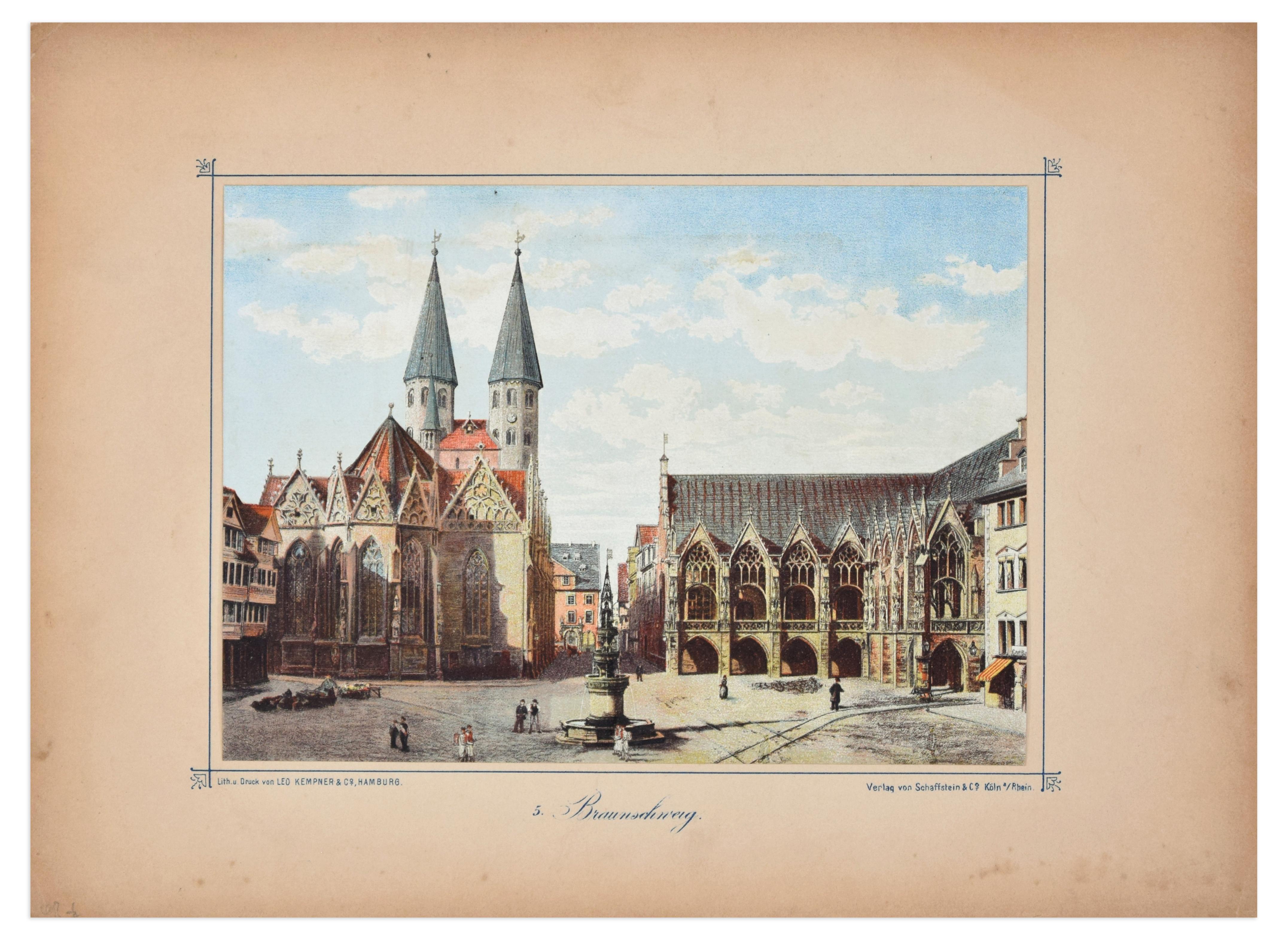 Braunschweig  - Lithograph Mid 19° Century - Print by Unknown