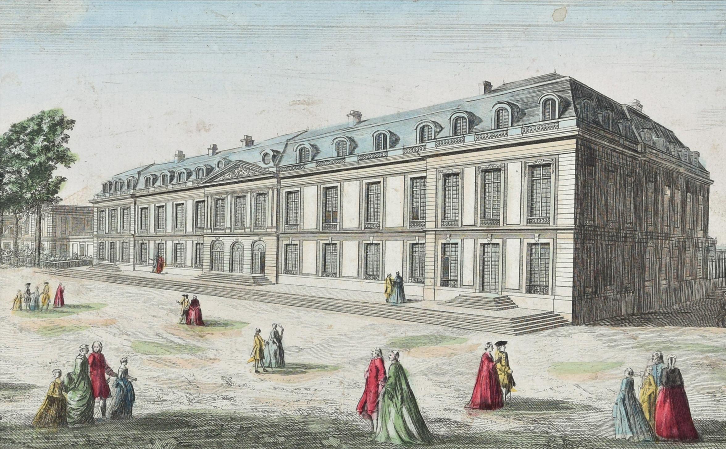 Unknown Figurative Print – Original-Radierung von 18° Jahrhundert, Chateau De Choisy
