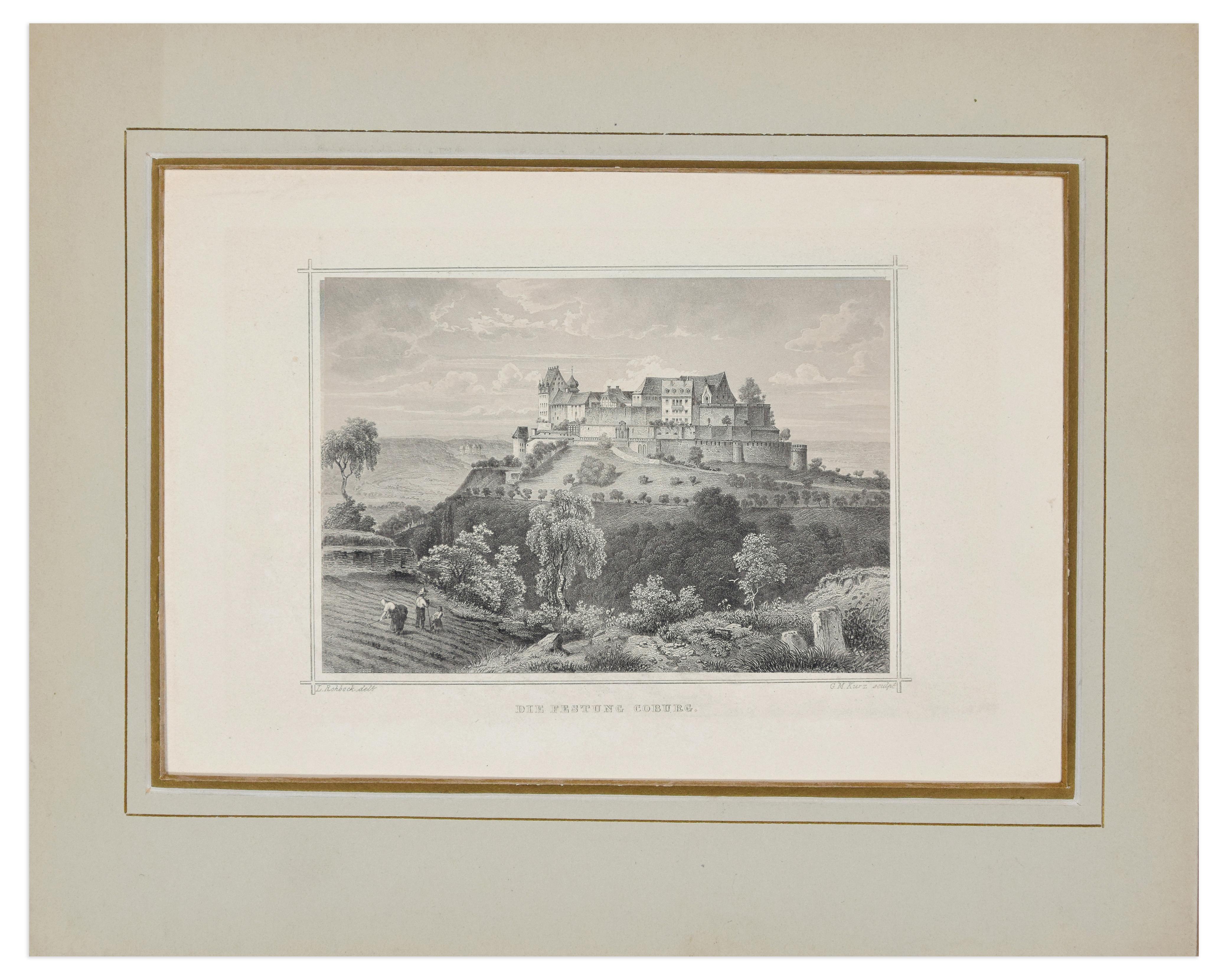 Die Festung Coburg - Original Etching 19° Century - Print by Unknown