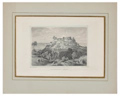 Die Festung Coburg - Original Etching 19° Century