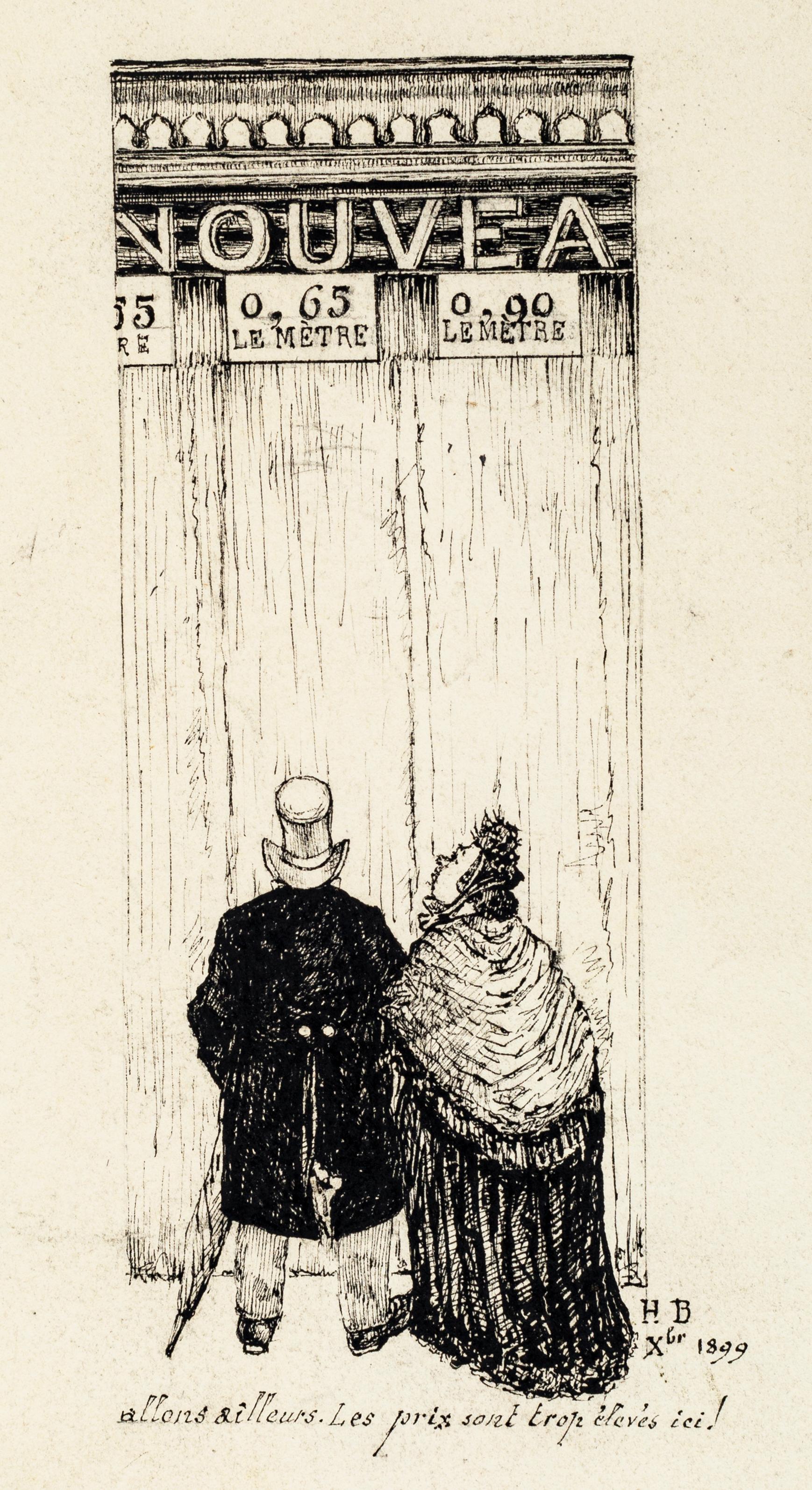 Unknown Figurative Print - Let's Go Elsewhere - Original Lithograph 1899