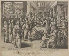 Mocked Christ - Original Etching XVI Century