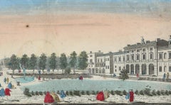 Somerset  Vue du palais royal - gravure originale du 18° siècle