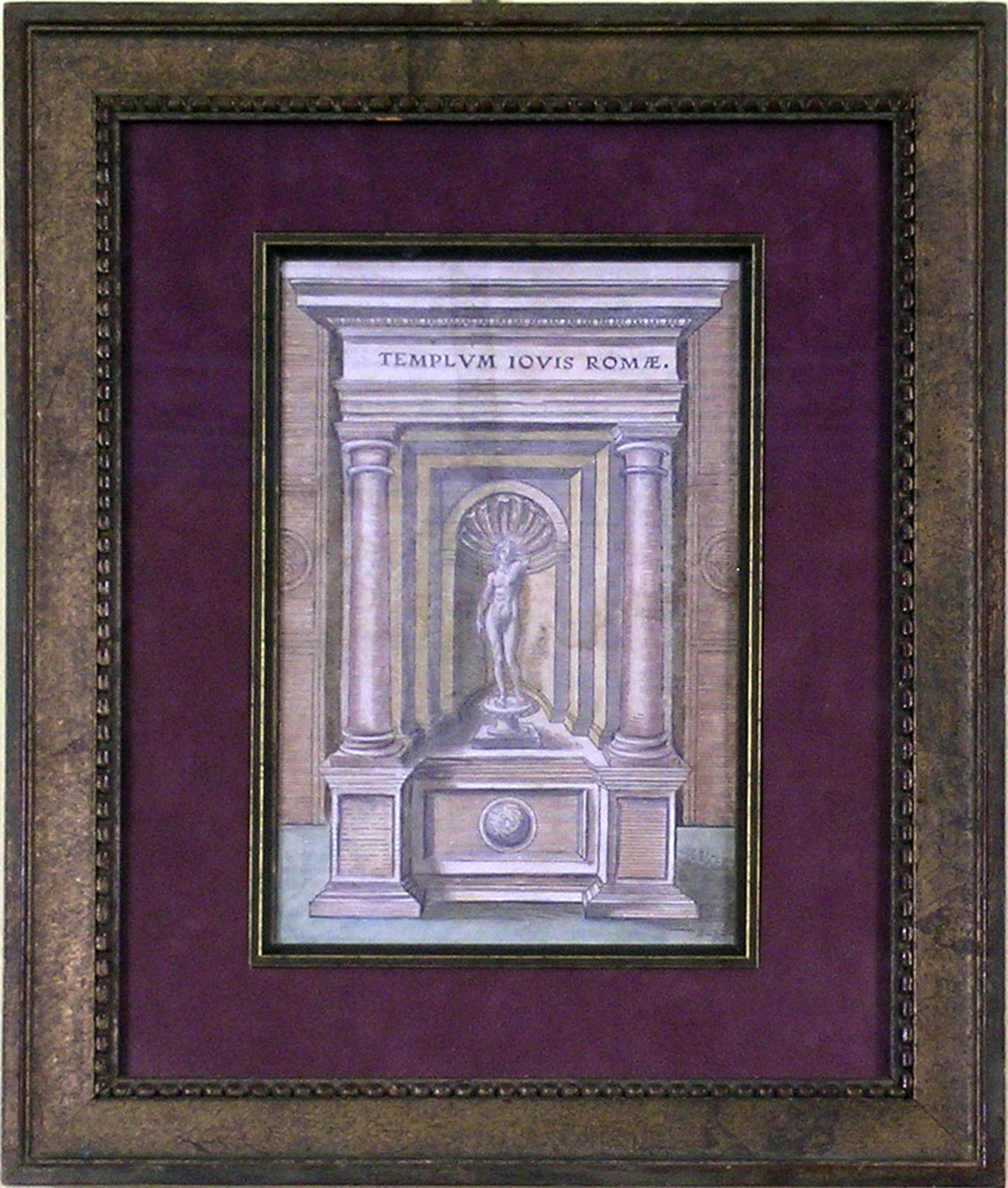 Unknown Figurative Print - Templum Iovis Romae (Temple of Jove)