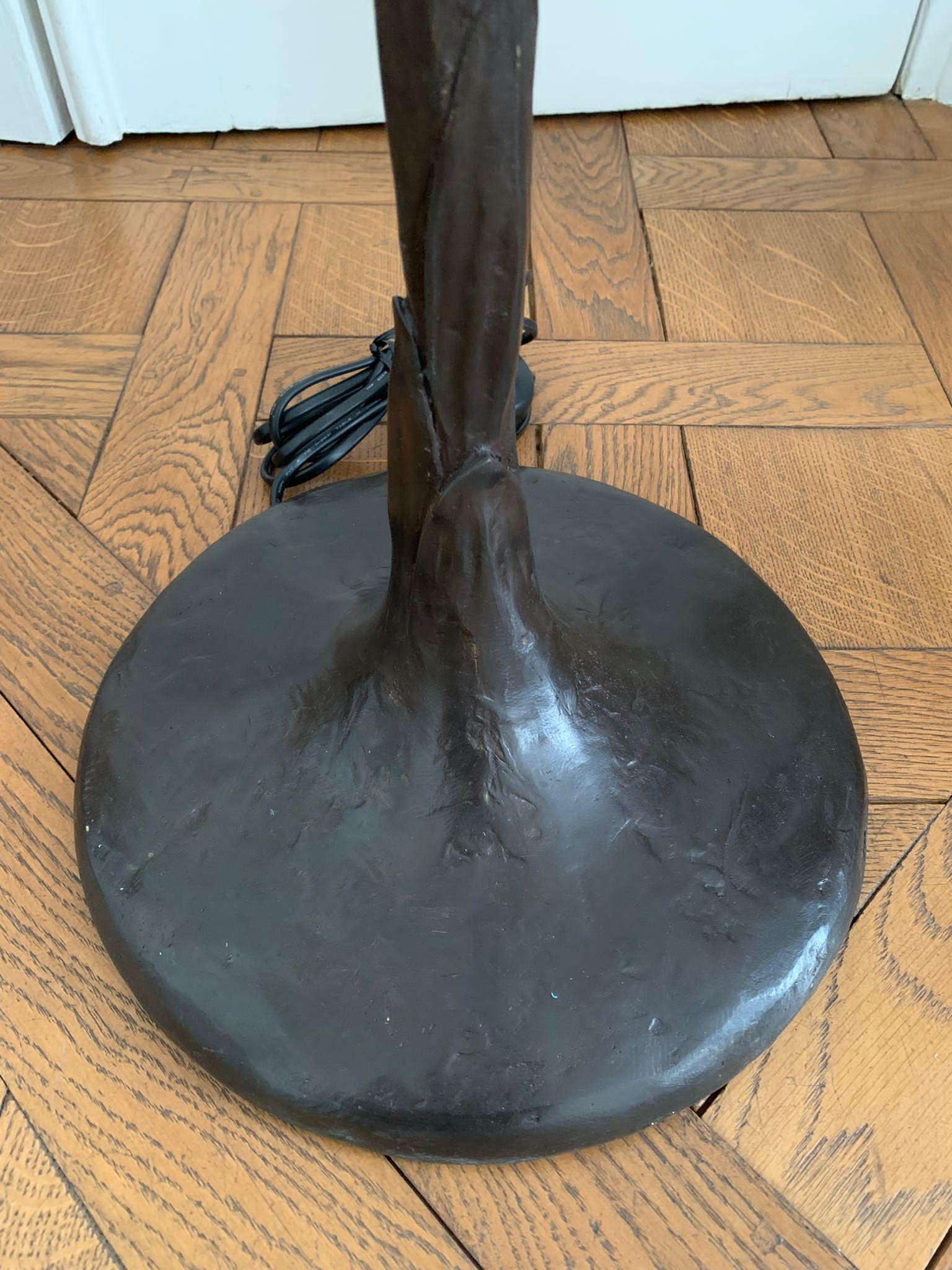 Floor Lamp Giacometti Style  bronze artichoke France 1980 For Sale 5
