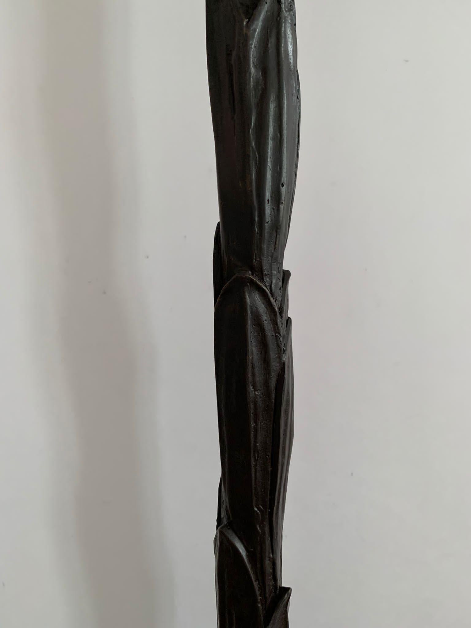 Floor Lamp Giacometti Style  bronze artichoke France 1980 For Sale 8