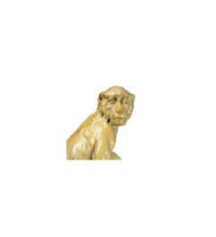 Yellow marble Monkey Statue