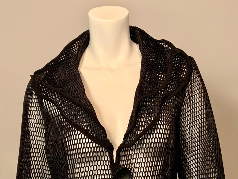Anonymous Sexy See Through Black Mesh Coat or Coat/Dress at 1stDibs
