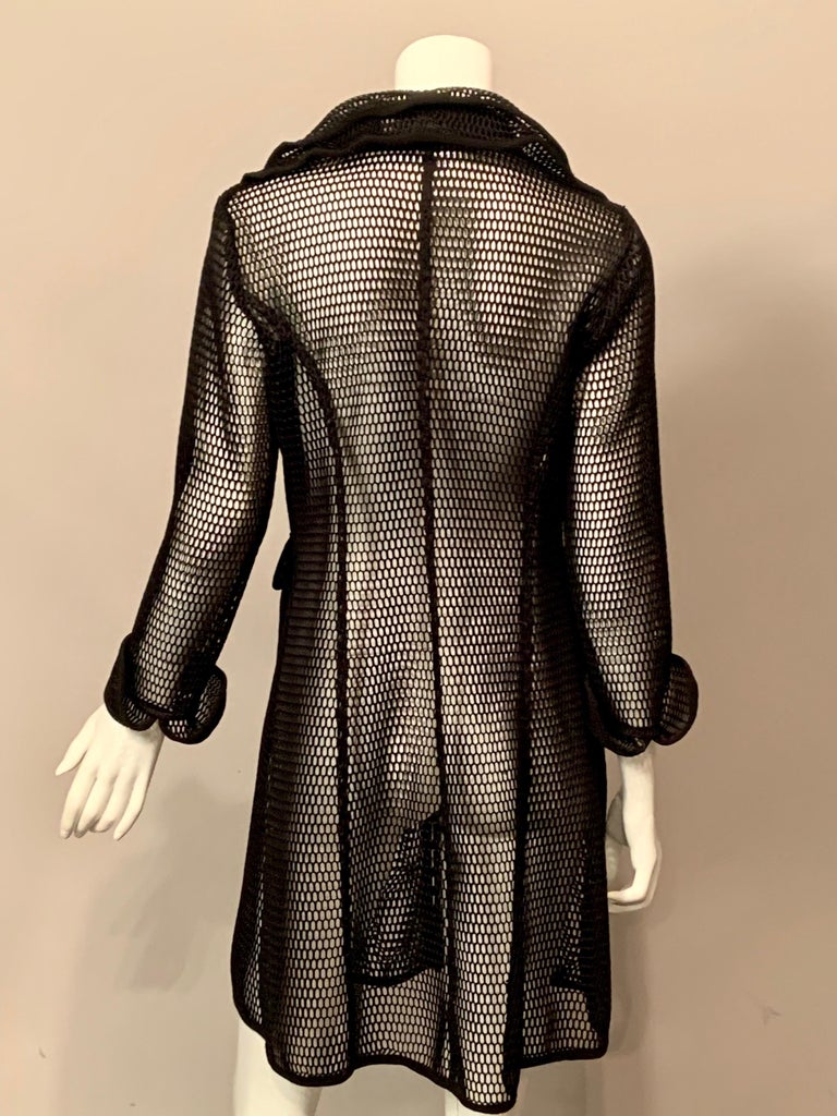 Anonymous Sexy See Through Black Mesh Coat or Coat/Dress at 1stDibs