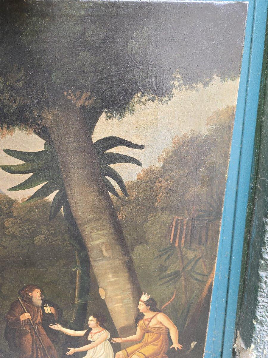Anonym - Spanisch-amerikanische Kolonialschule, 18. Jahrhundert - Begegnung mit den Missionaren (18. Jahrhundert und früher) im Angebot