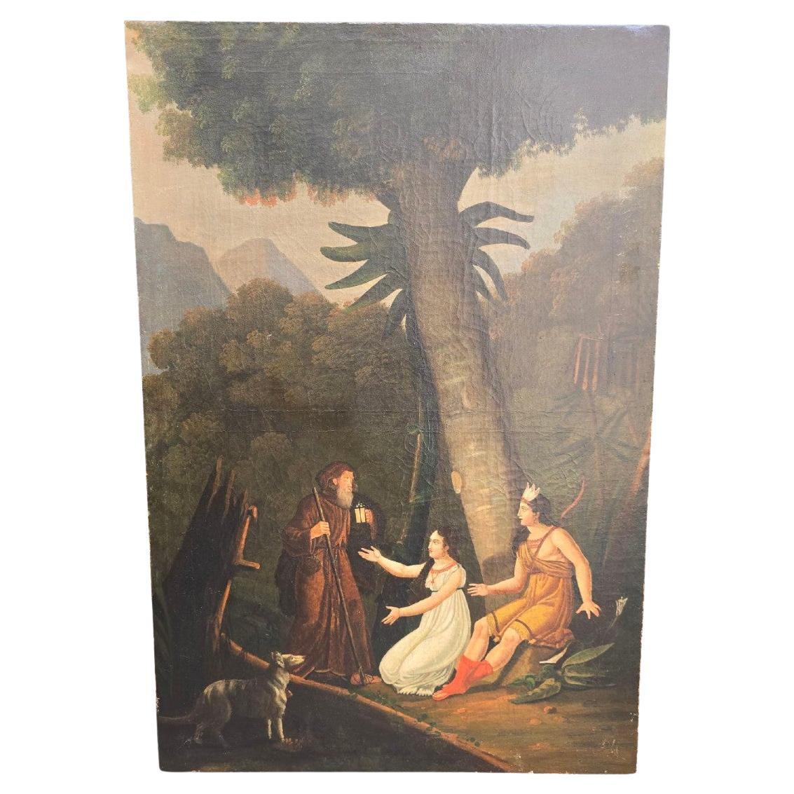 Anónimo - Escuela Colonial Hispanoamericana, Siglo XVIII-Encuentro Misionero