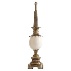 Table Lamp in Bronze/Porcelain in The Style of Maison Baguès, 1950s