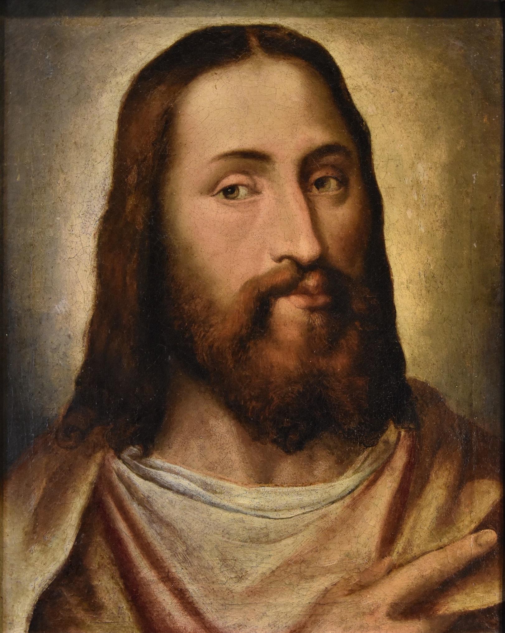 Portrait Christ Titian 16th Century Paint Oil on canvas Old master Venezia Italy For Sale 1