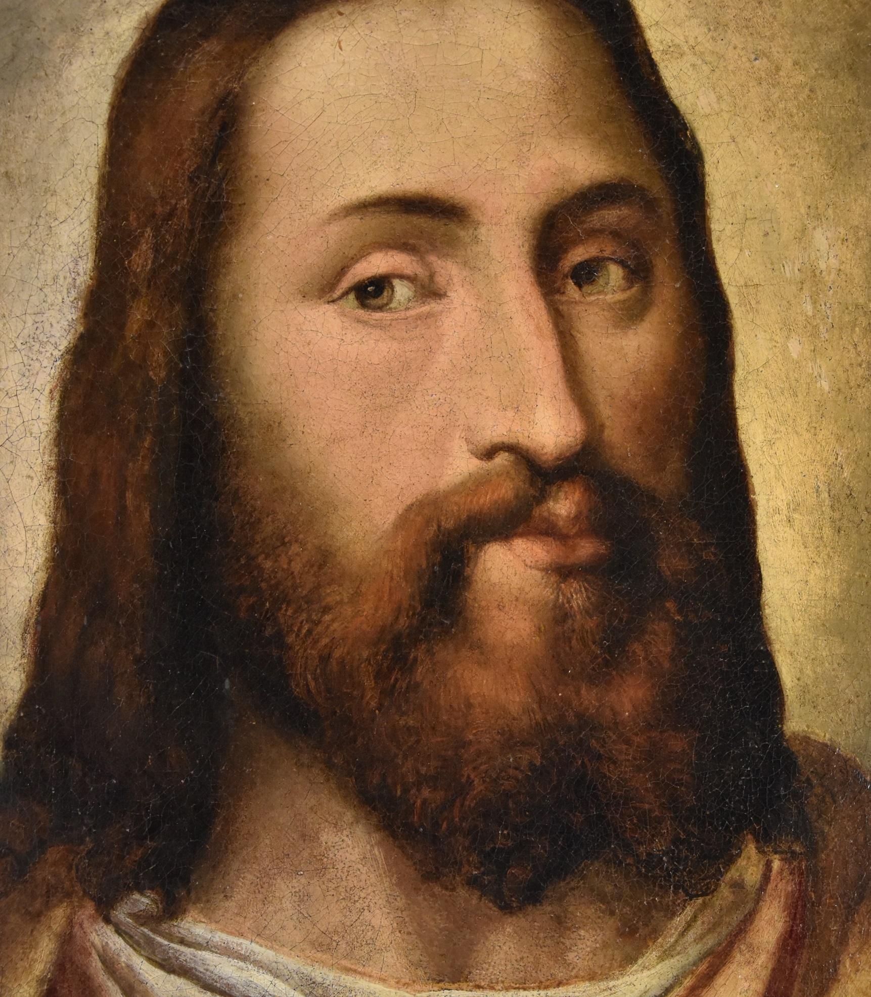 Portrait Christ Titian 16th Century Paint Oil on canvas Old master Venezia Italy For Sale 2