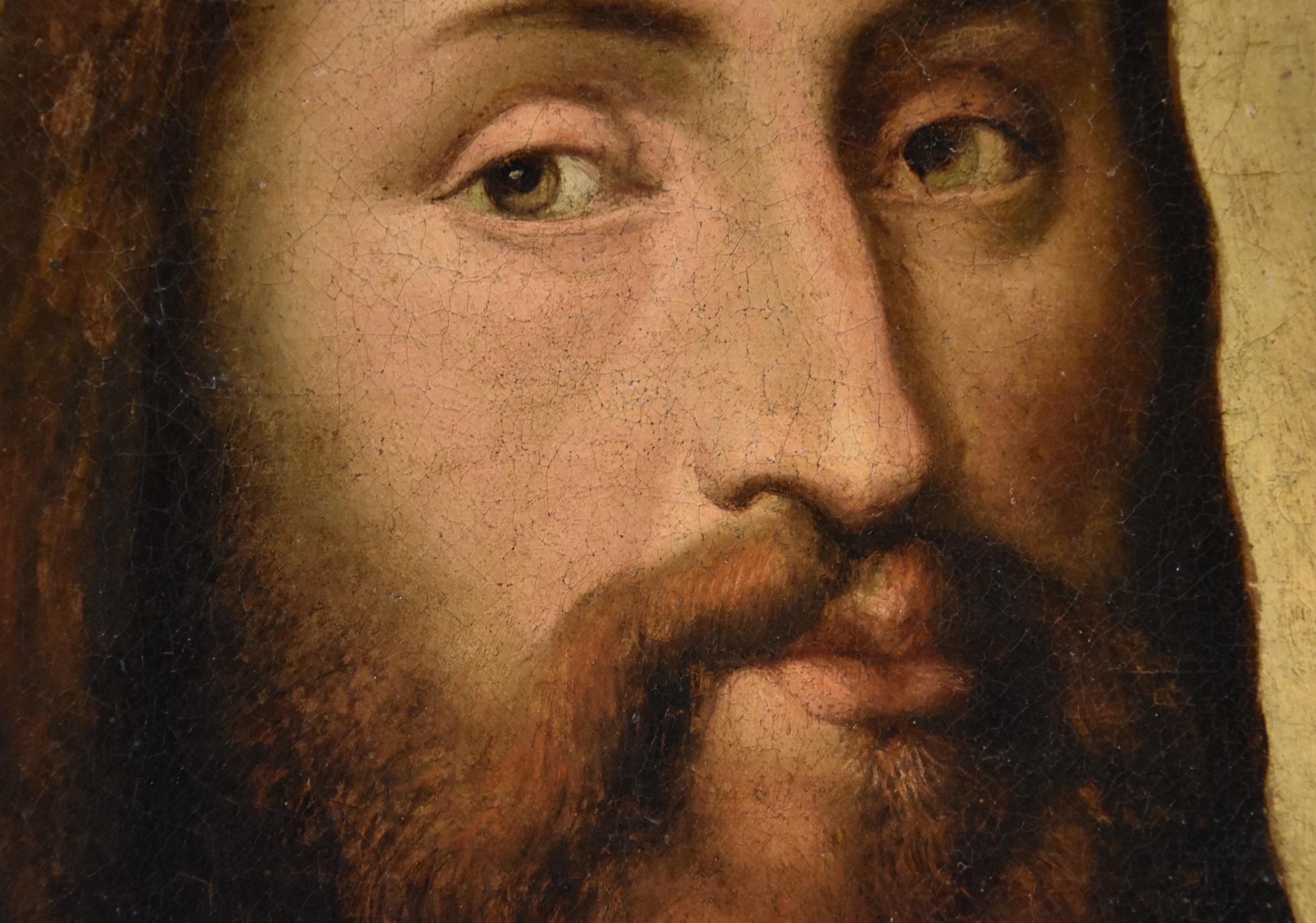 Portrait Christ Titian 16th Century Paint Oil on canvas Old master Venezia Italy For Sale 5