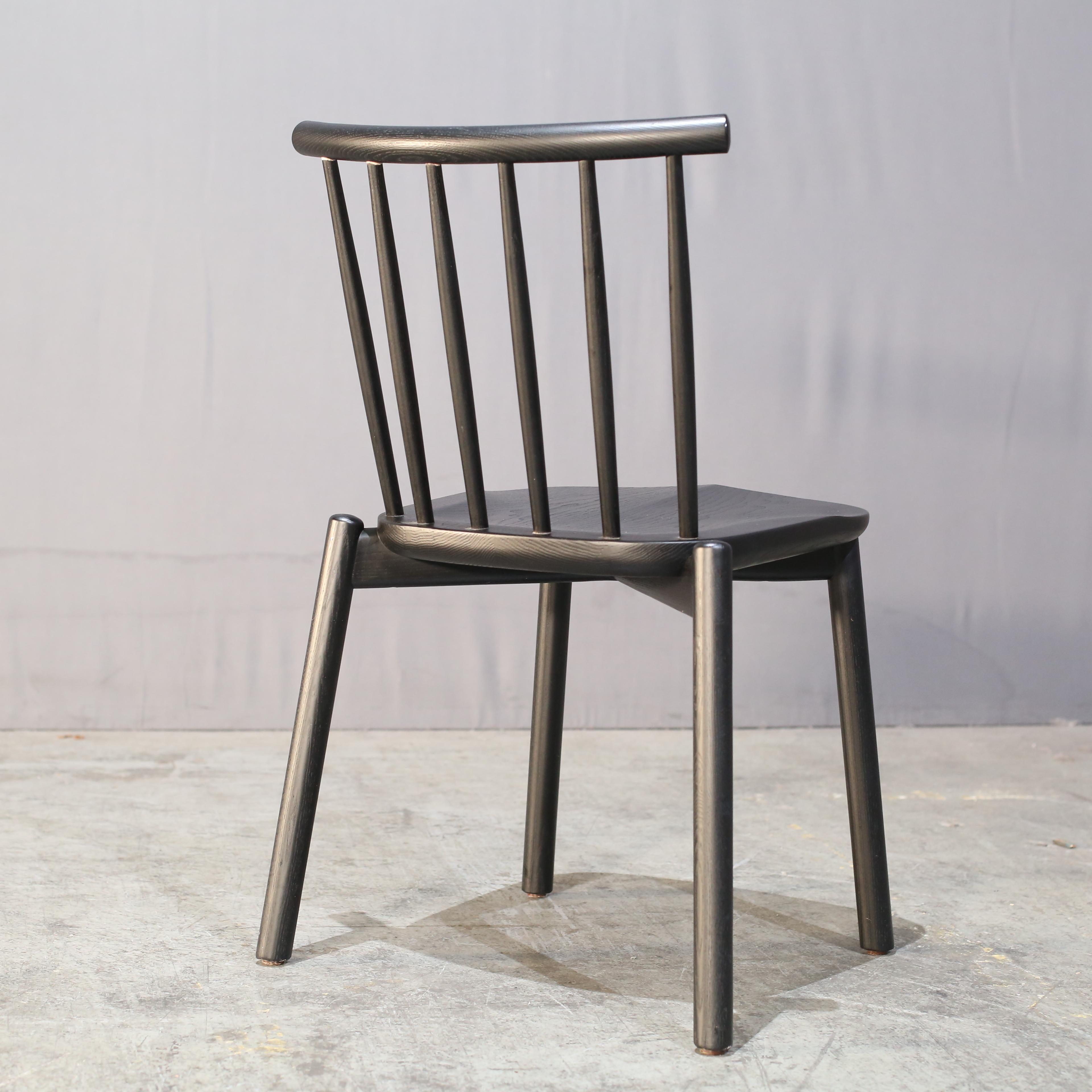 Oak Another Country Hardy Side Chairs by David Irwin, Set of Four For Sale