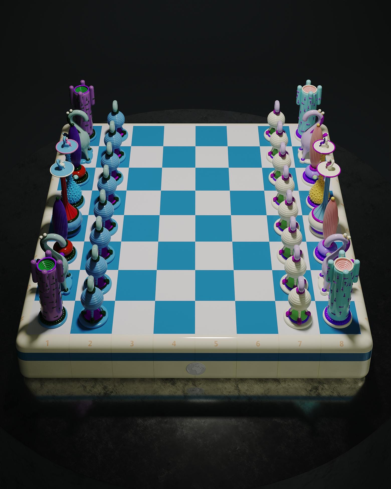 Russian Another Kingdom Chess Set by Taras Yoom For Sale