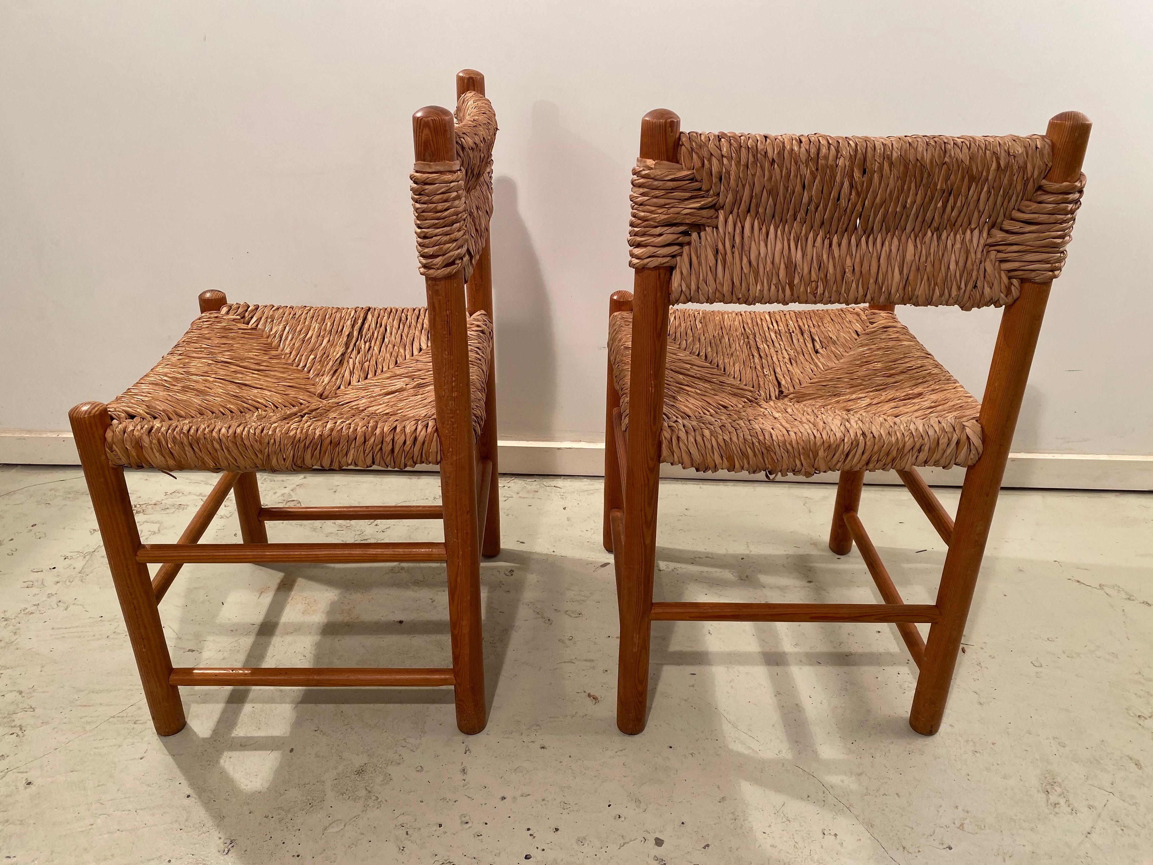 Another Pair of Dordogne Chairs by Charlotte Perriand for Sentou In Good Condition For Sale In Amsterdam, NL