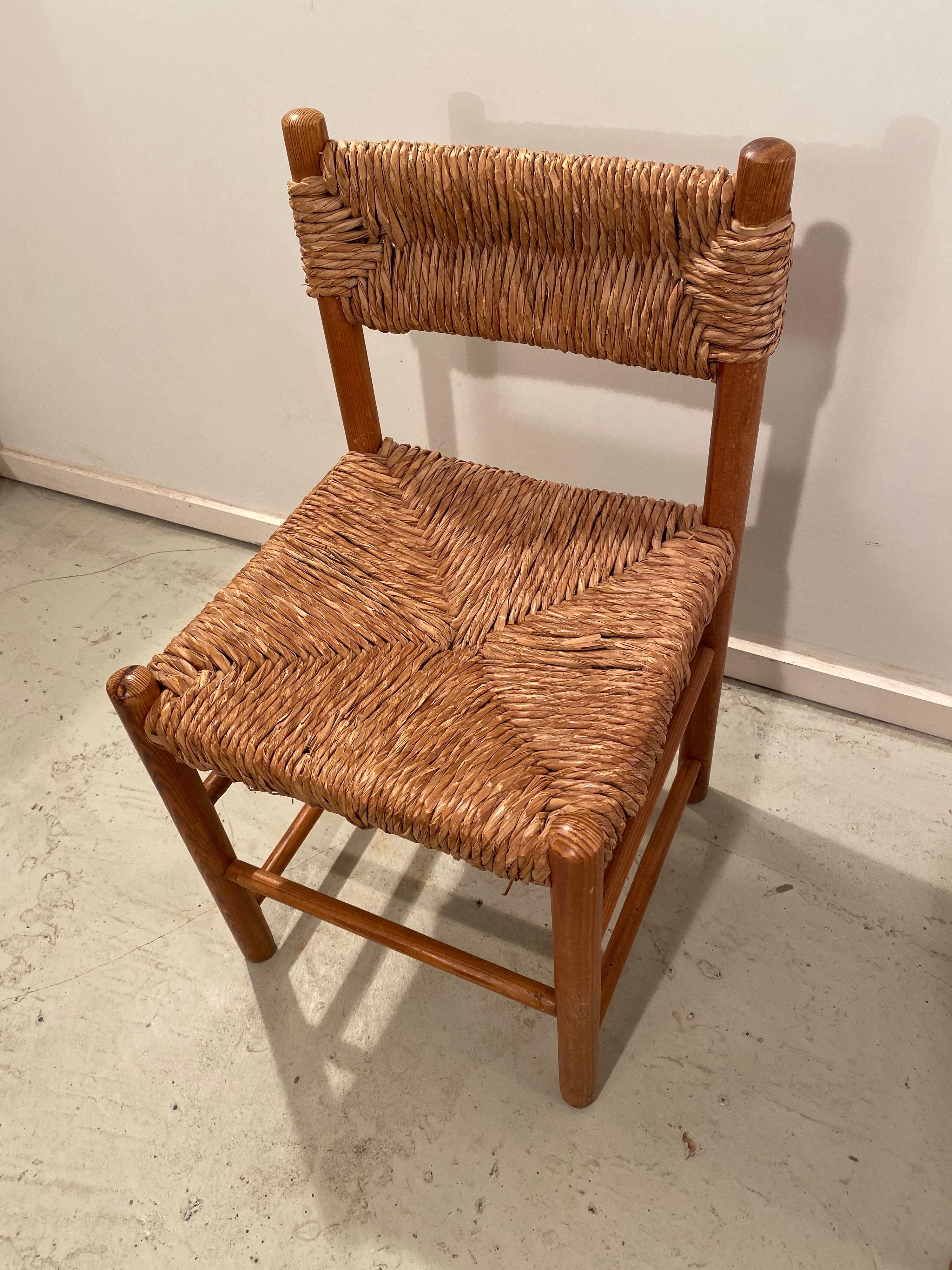 Wicker Another Pair of Dordogne Chairs by Charlotte Perriand for Sentou For Sale