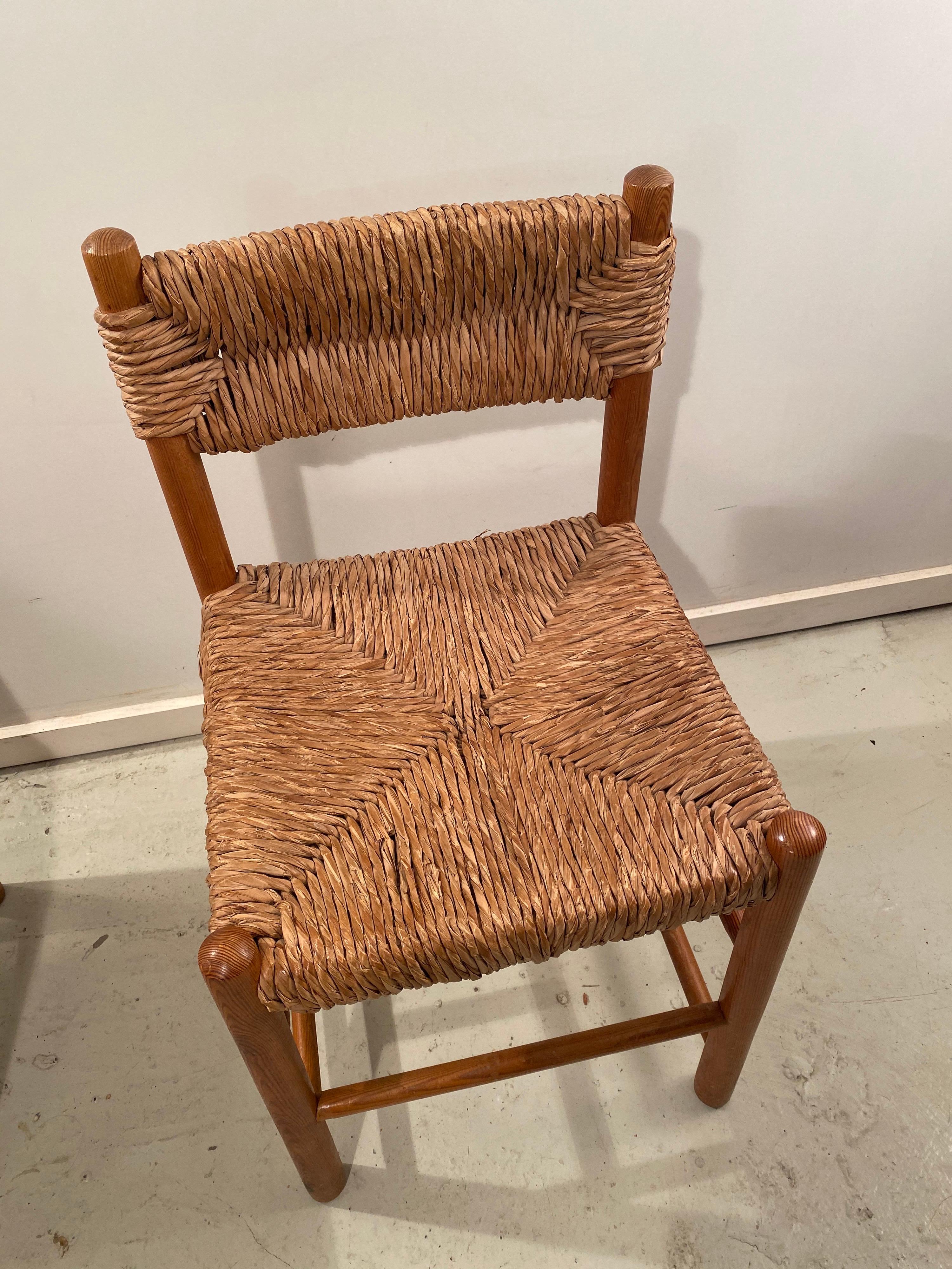 Another Pair of Dordogne Chairs by Charlotte Perriand for Sentou For Sale 1