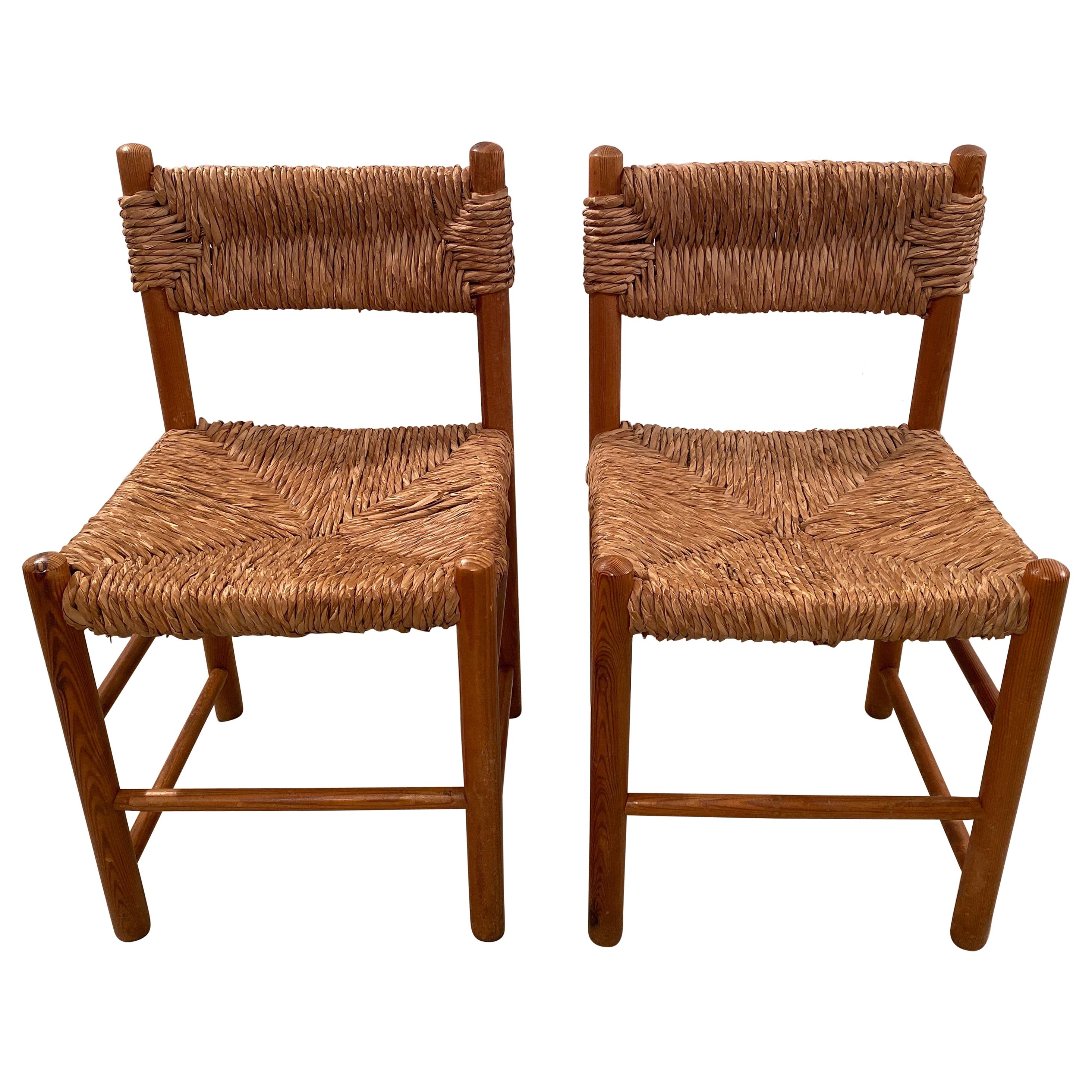 Another Pair of Dordogne Chairs by Charlotte Perriand for Sentou For Sale