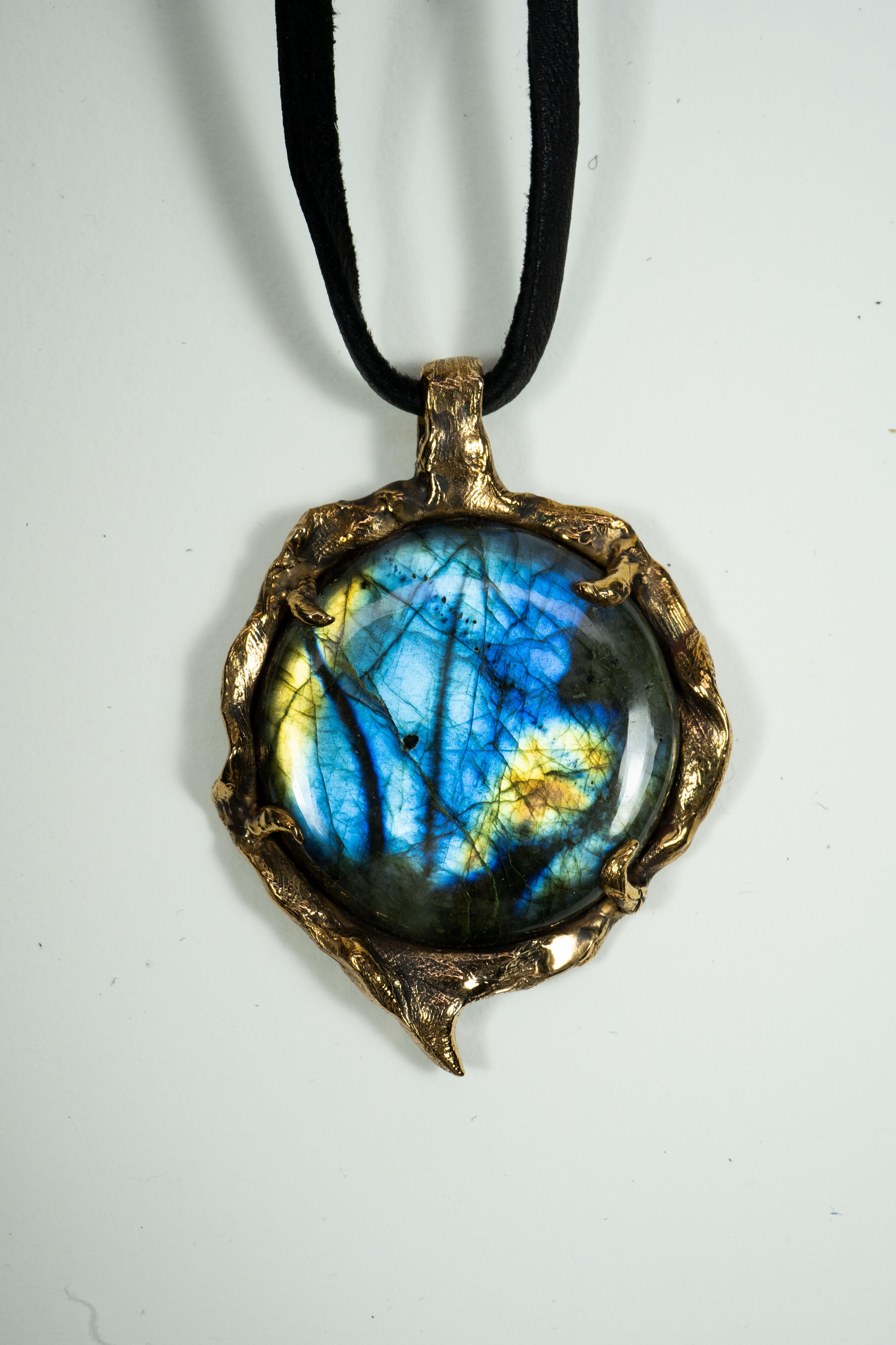 Contemporary Another World (Labradorite Pendant) by Ken Fury For Sale